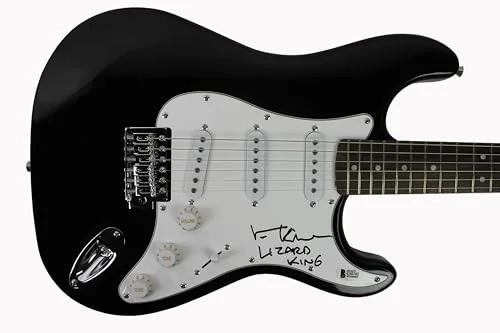 Val Kilmer — Val Kilmer "Lizard King" Signed Black Electric Guitar BAS Witnessed #K90742, image 2