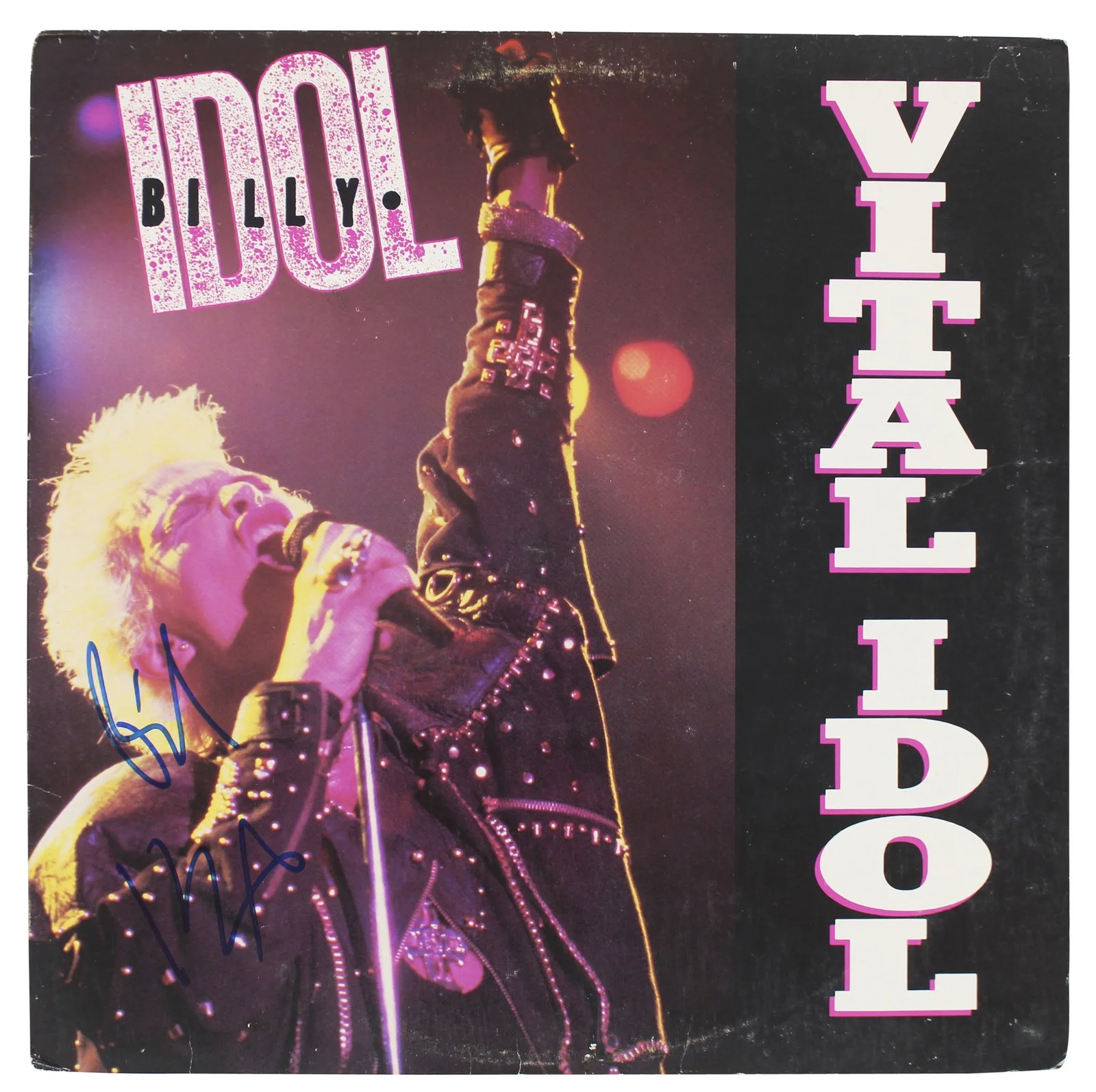 Billy Idol — Billy Idol Authentic Signed Vital Idol Album Cover Autographed BAS #BG83031