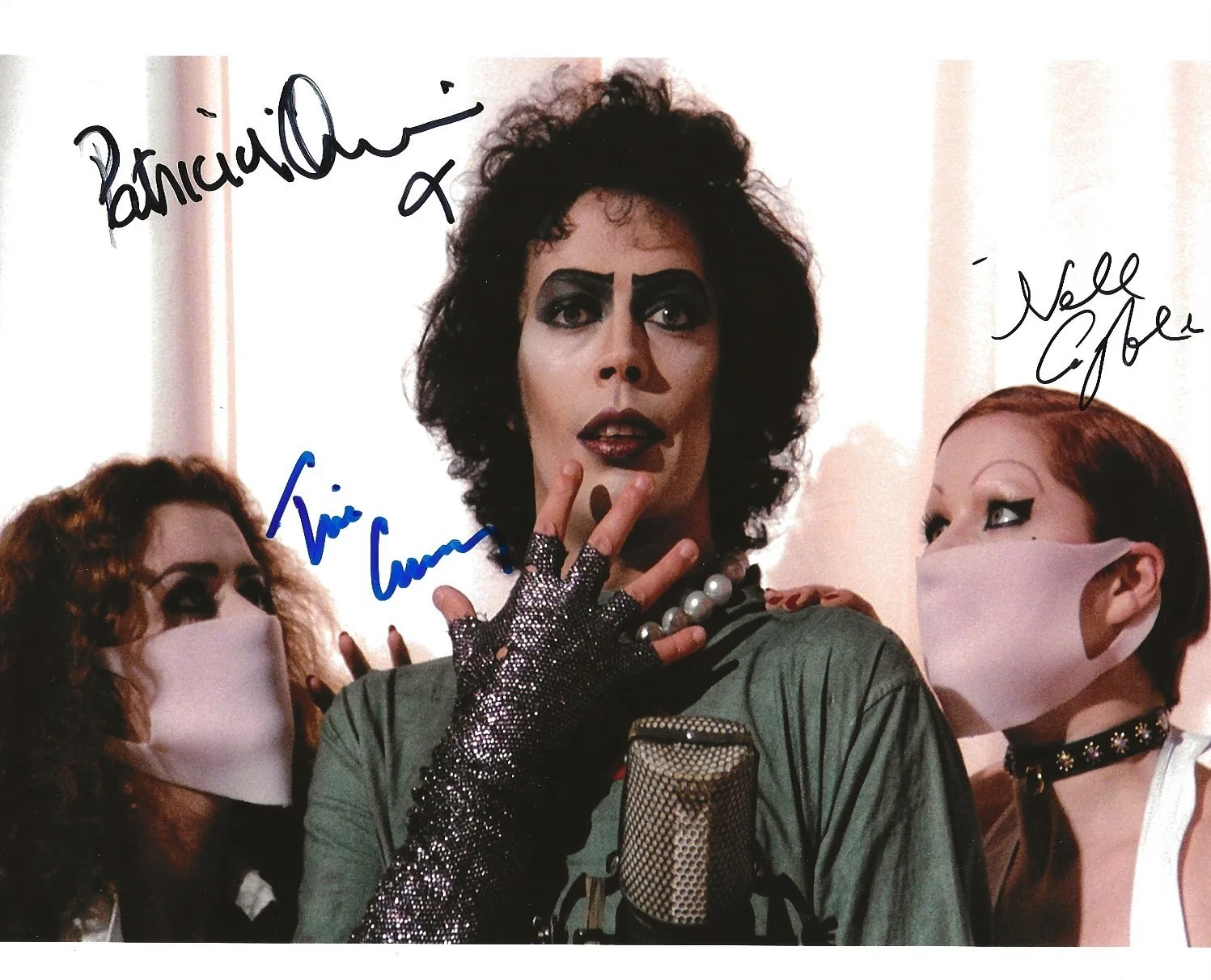 Tim Curry, Nell Campbell, Patricia Quinn — Rocky Horror Picture Show Signed Tim Curry, Nell Campbell, Patricia Quinn w/ COA