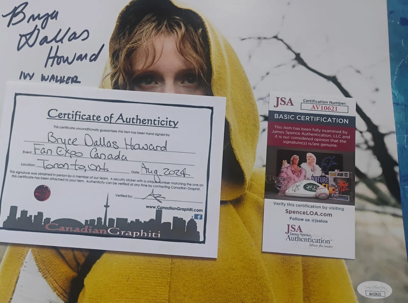 Bryce Dallas Howard Hand Signed 11x14 Photo JSA COA The Village NO US TARIFFS, изображение 4