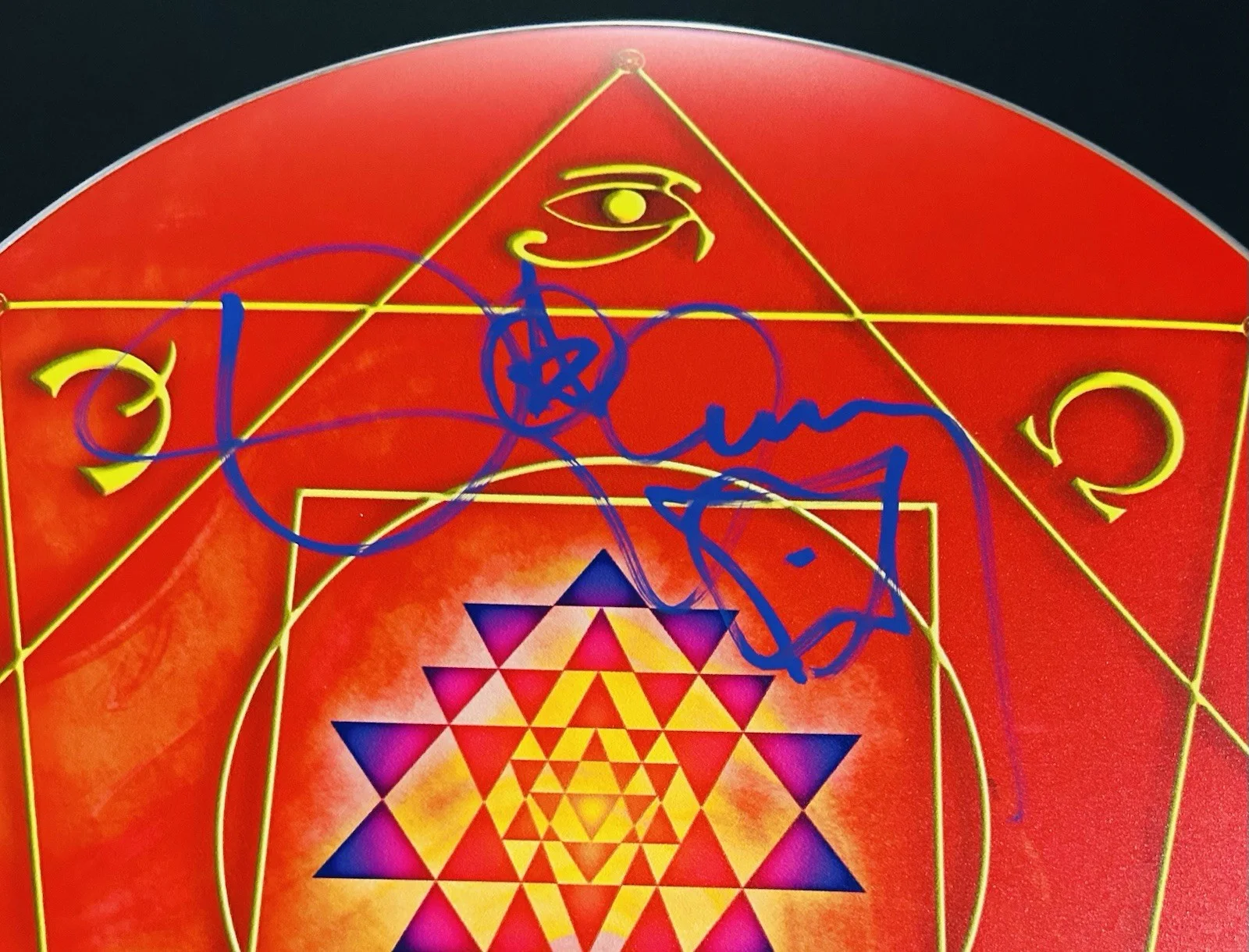 DANNY CAREY Autograph Signed 14" ORANGE Drumhead TOOL Limited Edition *JSA*, image 2