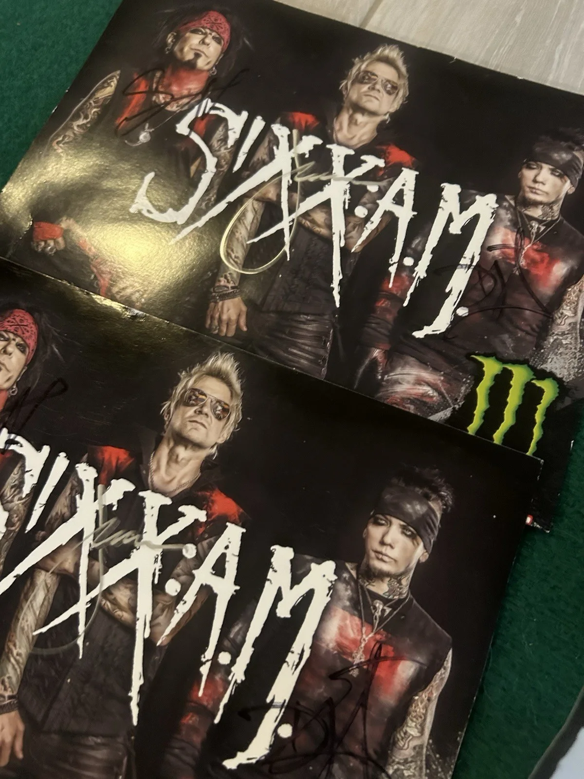 Sixx AM Anthrax Like A Storm Signed Band Monster Energy Promo Photo Lot, изображение 3