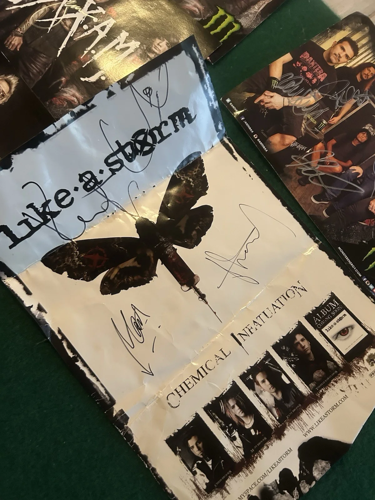Sixx AM Anthrax Like A Storm Signed Band Monster Energy Promo Photo Lot, изображение 5