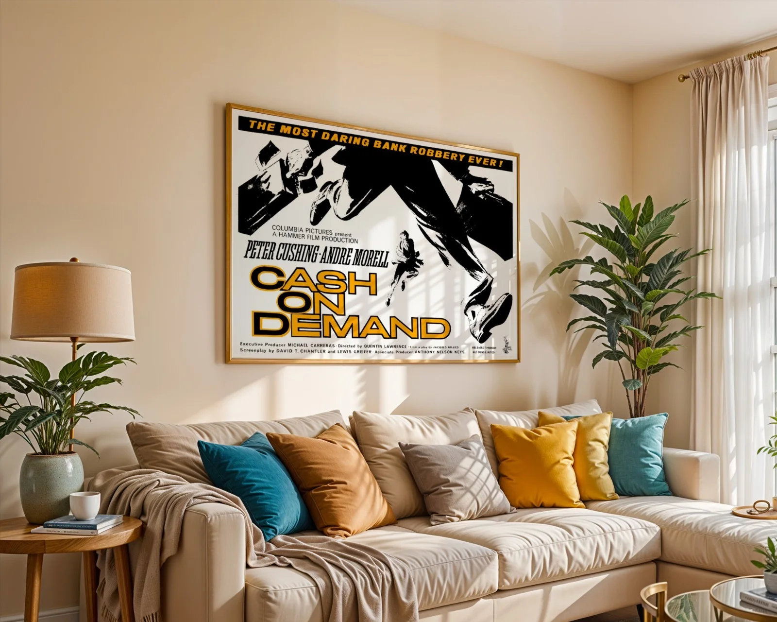 Cash On Demand - 1961 Hammer Thriller Film Restored 30" x 40" UK Quad Poster, изображение 4