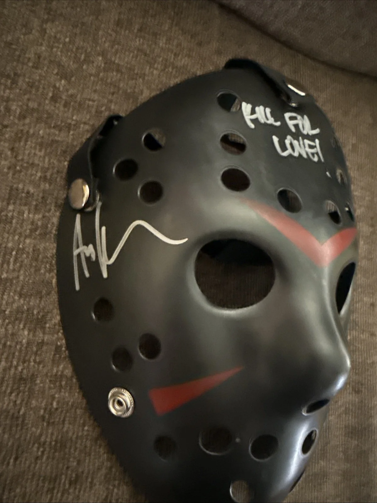 Ari Lehman — STUNNING Friday The 13th "Kill Fir Love Jason 1” Ari Lehman Signed Jason Mask BA, изображение 2