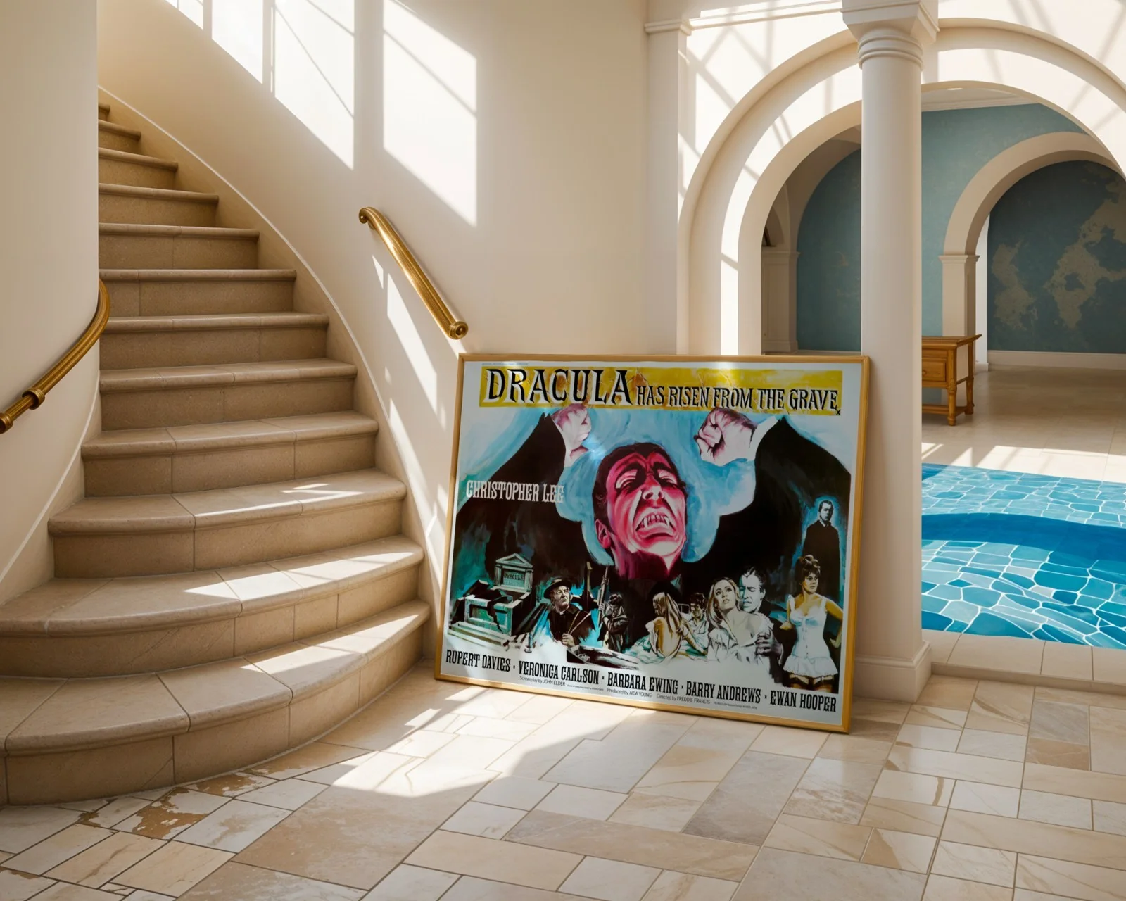 Dracula Has Risen From The Grave - Hammer Film Restored 30" x 40" UK Quad Poster, изображение 3