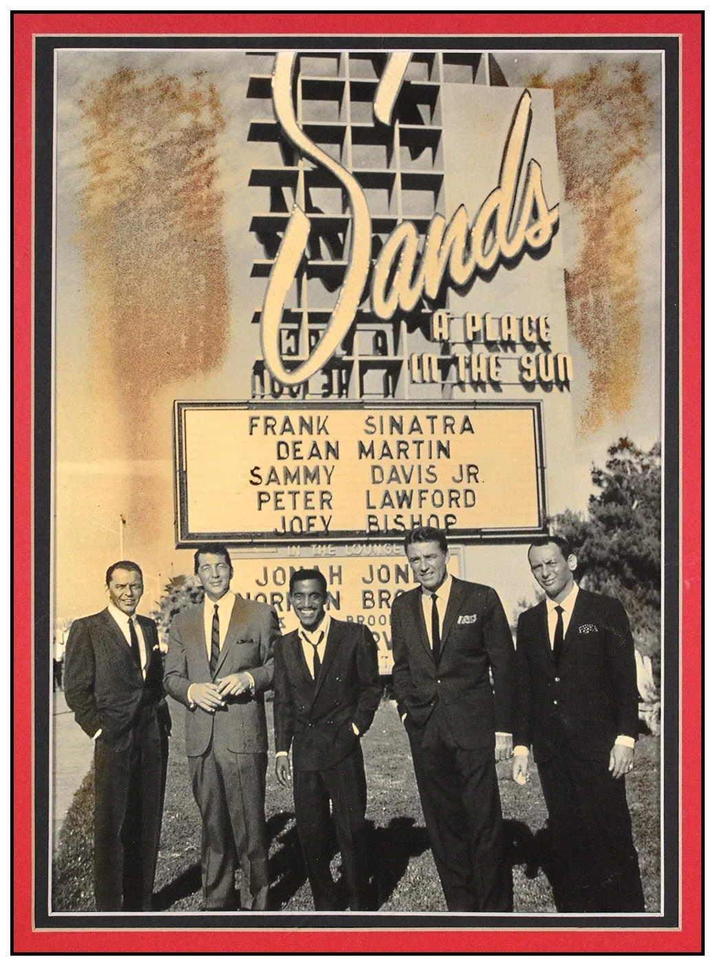 The Rat Pack Authentic Original Memorabilia Photo Signatures Framed Artwork, image 3