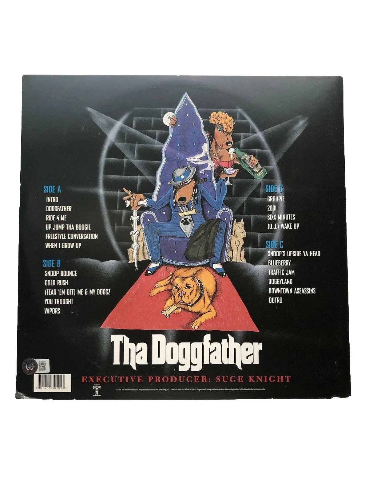 Snoop Doggy Dogg Signed Autographed Tha Doggfather 12” Vinyl Beckett COA, изображение 3