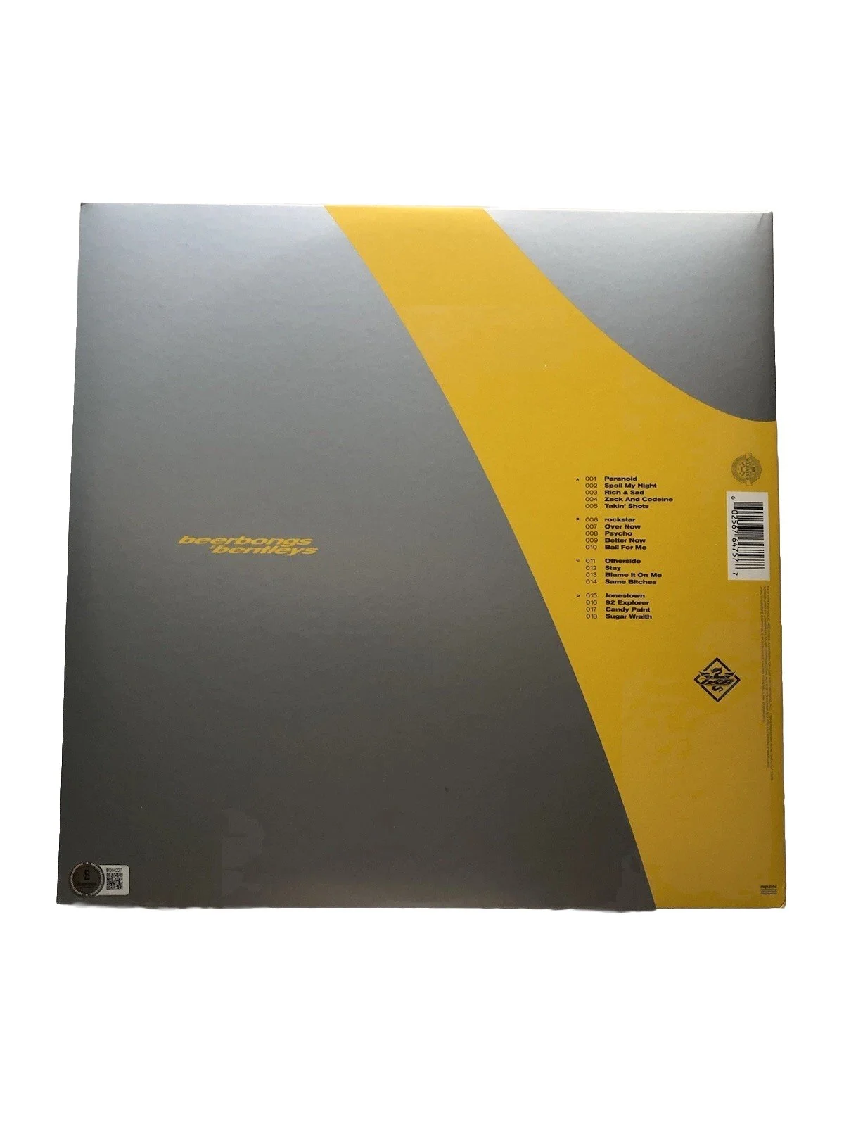Post Malone Signed Autographed Beer Bongs & Bentleys 12” Vinyl LP Beckett COA, image 5