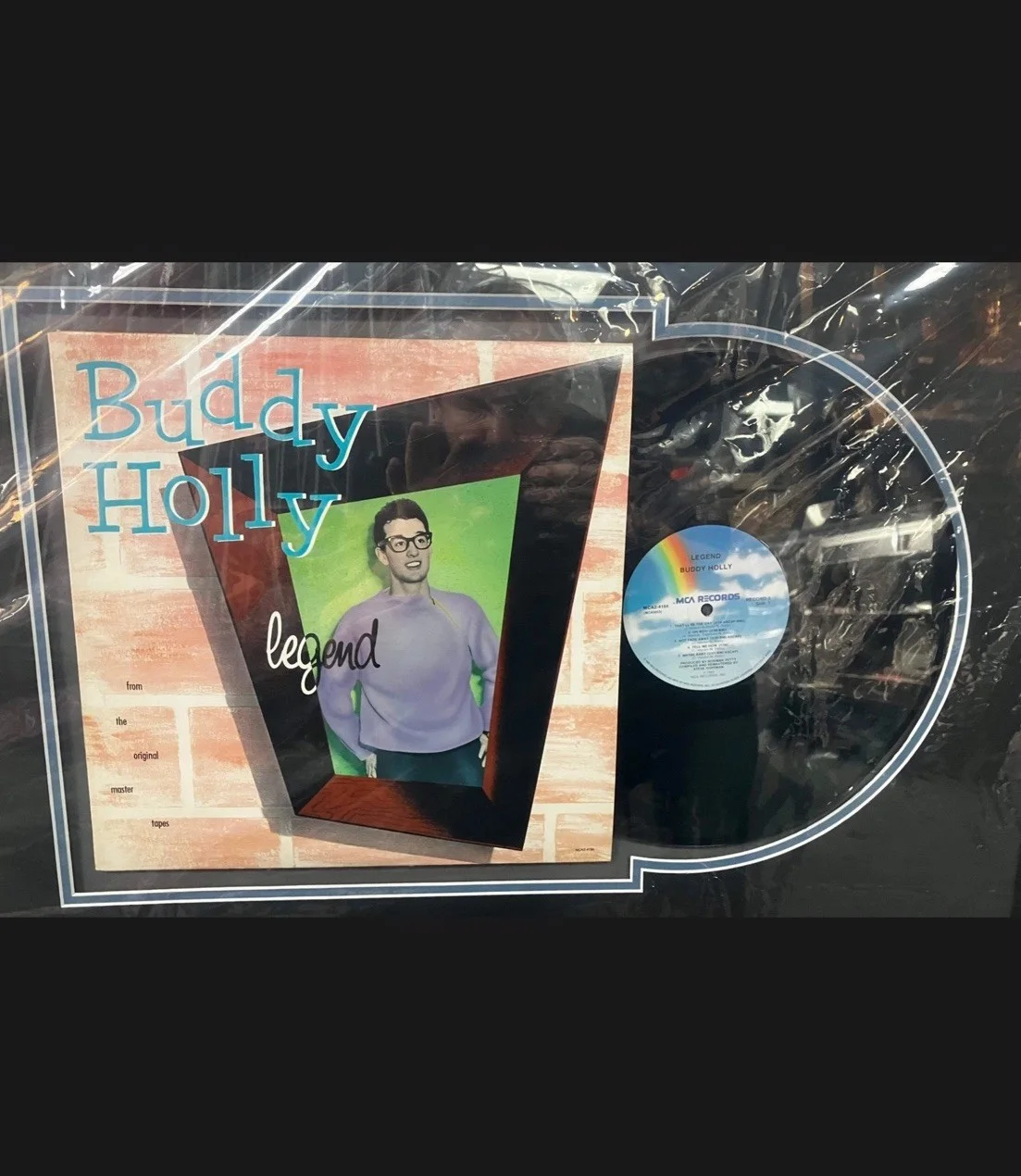 Buddy Holly Signed Framed Cut With Photo and Record, image 2