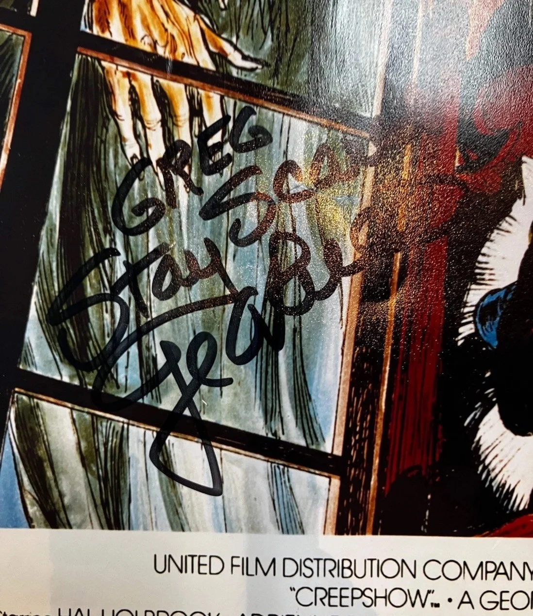 George Romero Signed Creepshow movie poster JSA COA, изображение 2
