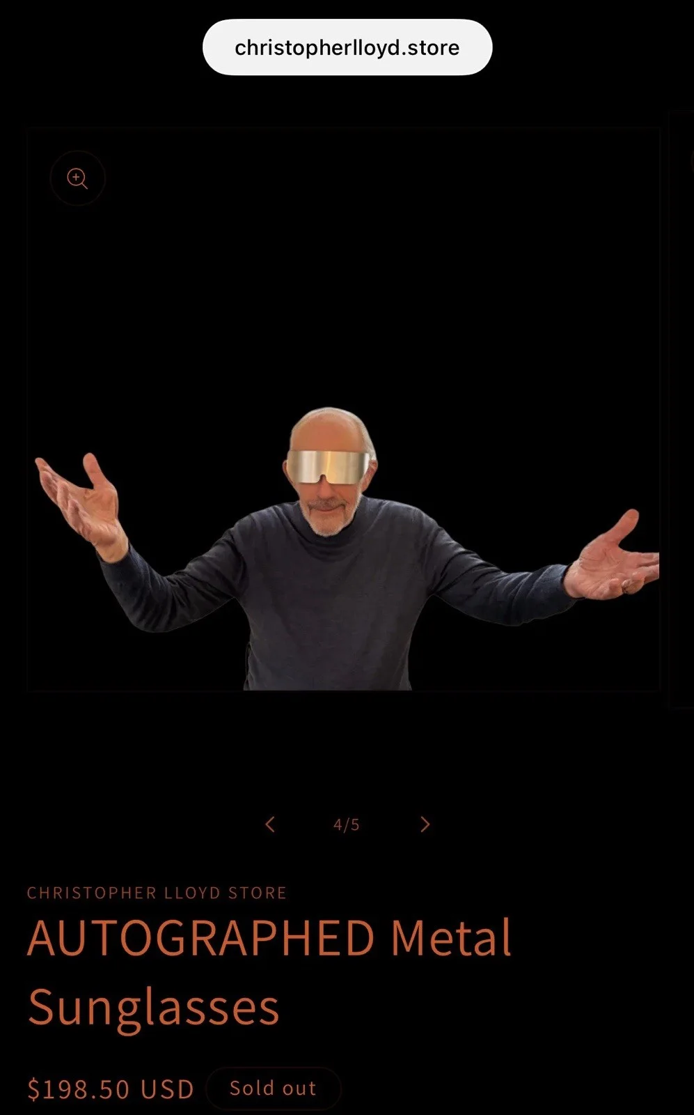 Christopher Lloyd — Christopher Lloyd Signed Doc Brown Metal Glasses Back to the Future 2 Prop BTTF, image 4
