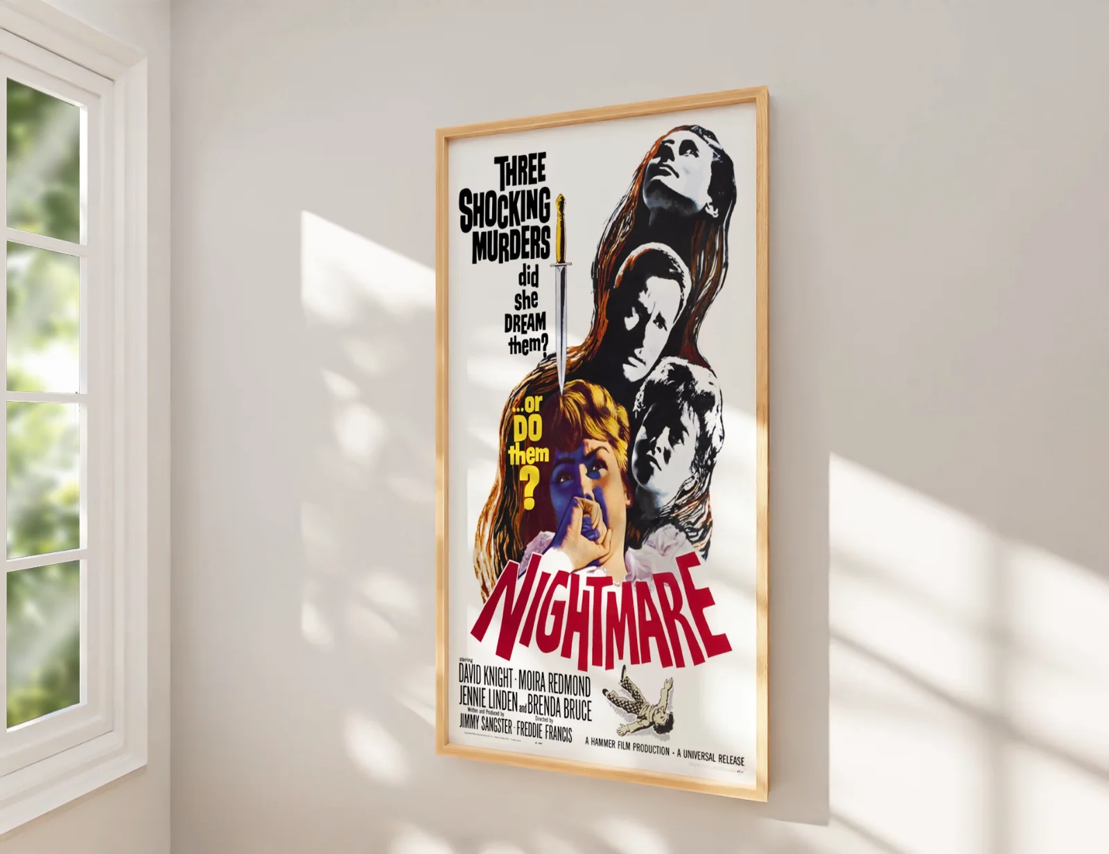 Nightmare 1964 - Psychological Hammer Horror Restored 27.2" x 41" US One Sheet, изображение 2