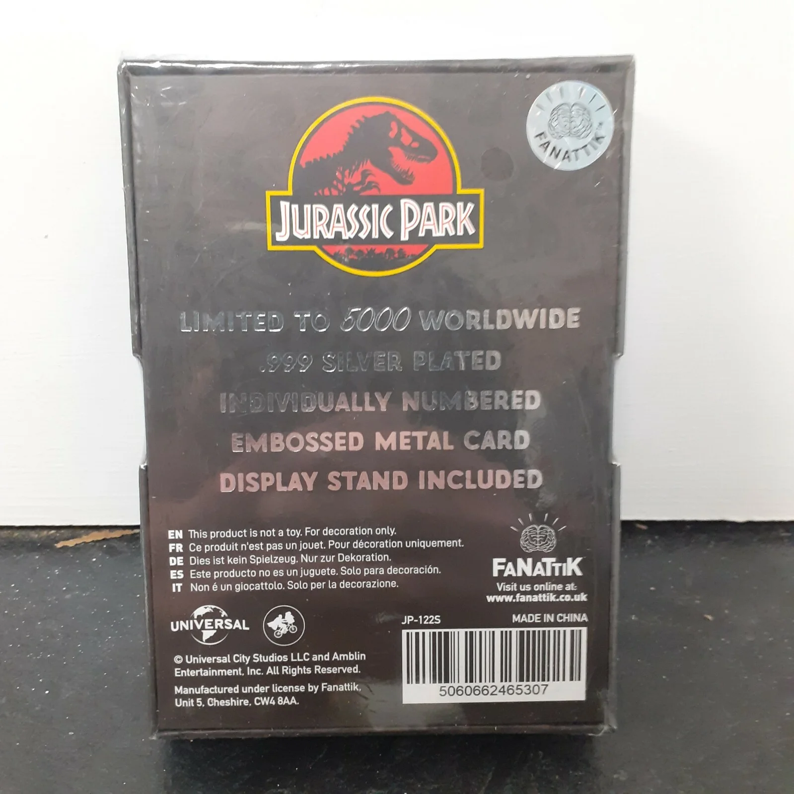 Jurassic Park 24k Silver Plated Welcome Gates Replica Numbered Limited Ed 1993, image 2