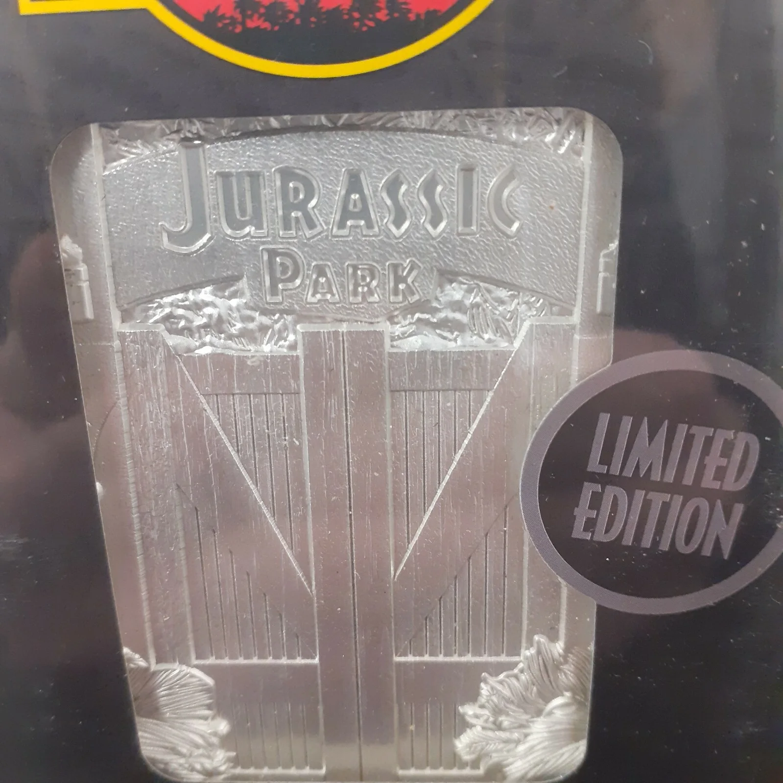 Jurassic Park 24k Silver Plated Welcome Gates Replica Numbered Limited Ed 1993, image 3