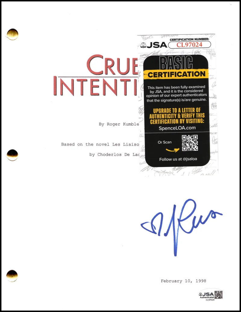 Reese Witherspoon — Reese Witherspoon Signed Autograph Cruel Intentions Movie Script Screenplay JSA, image 2