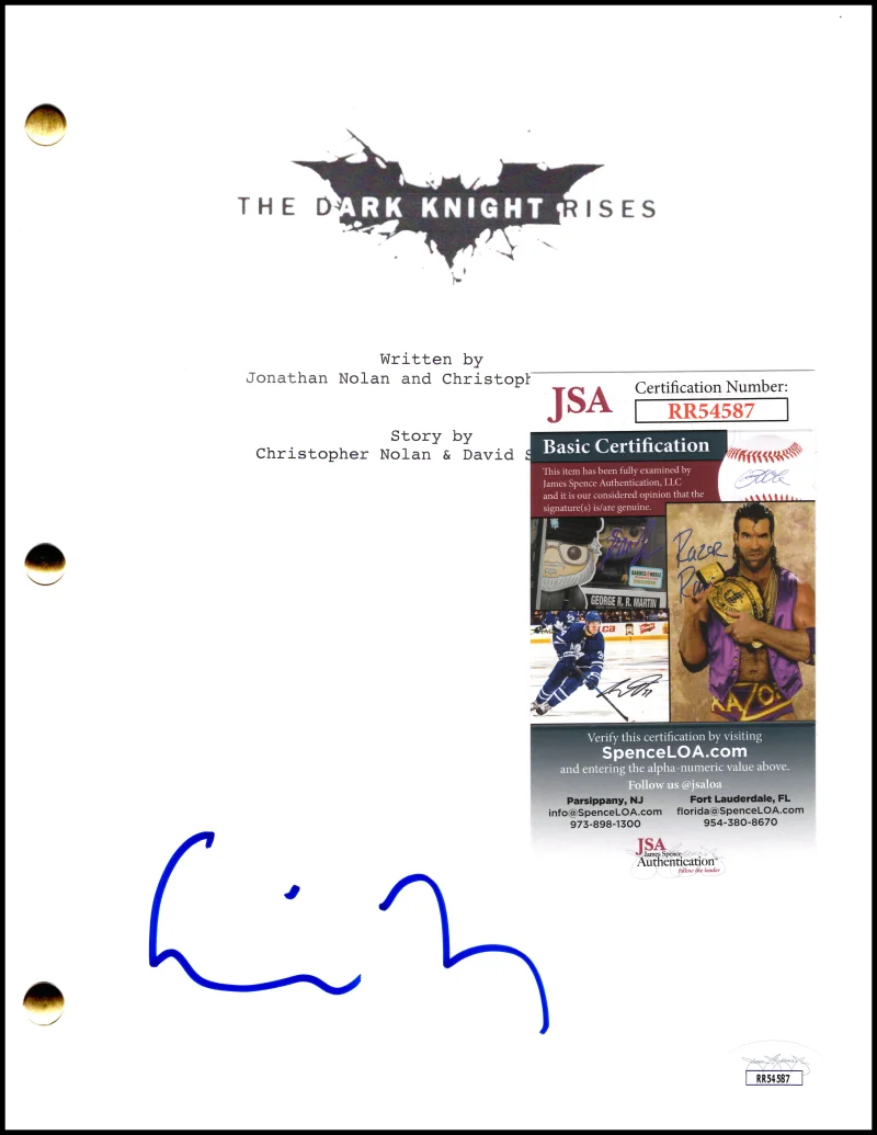 Christopher Nolan — Christopher Nolan Signed Autograph Batman The Dark Knight Rises Script JSA COA, image 2