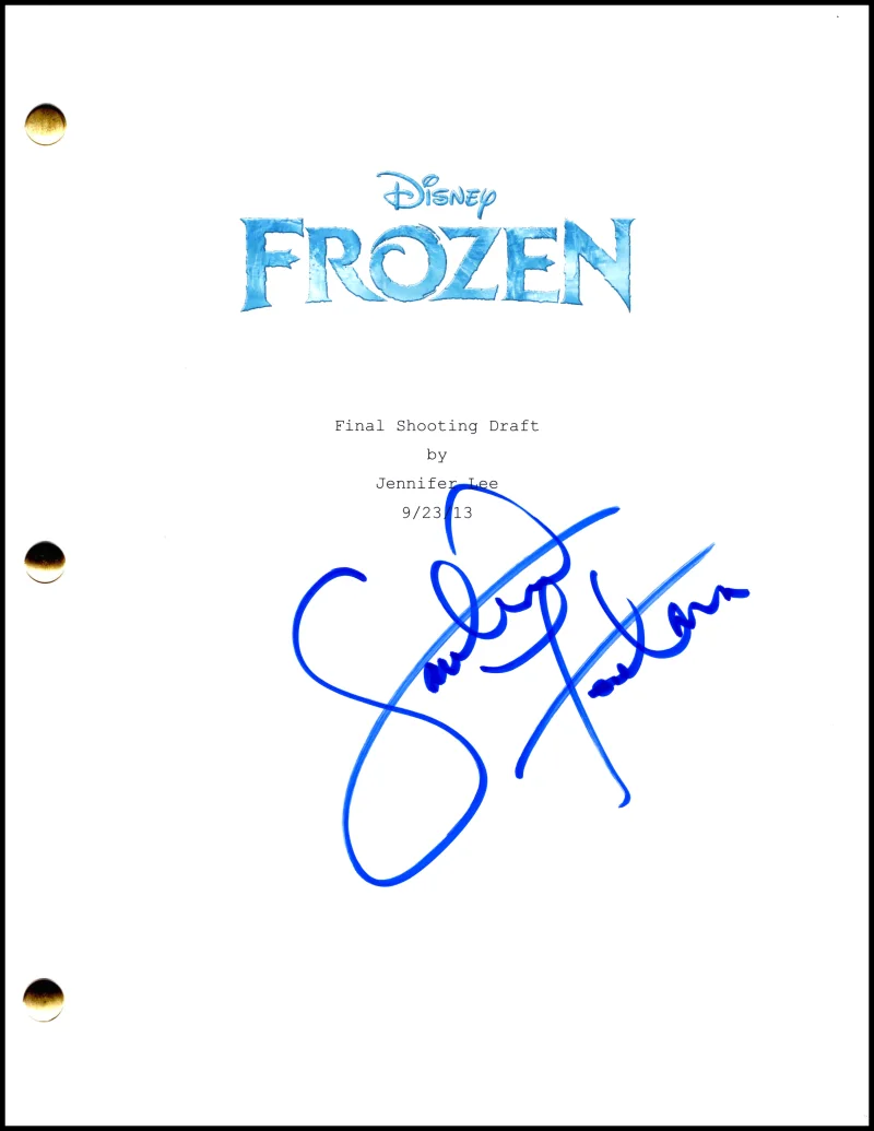 Santino Fontana — Santino Fontana Signed Autograph Frozen Full Movie Script Screenplay Prince Hans