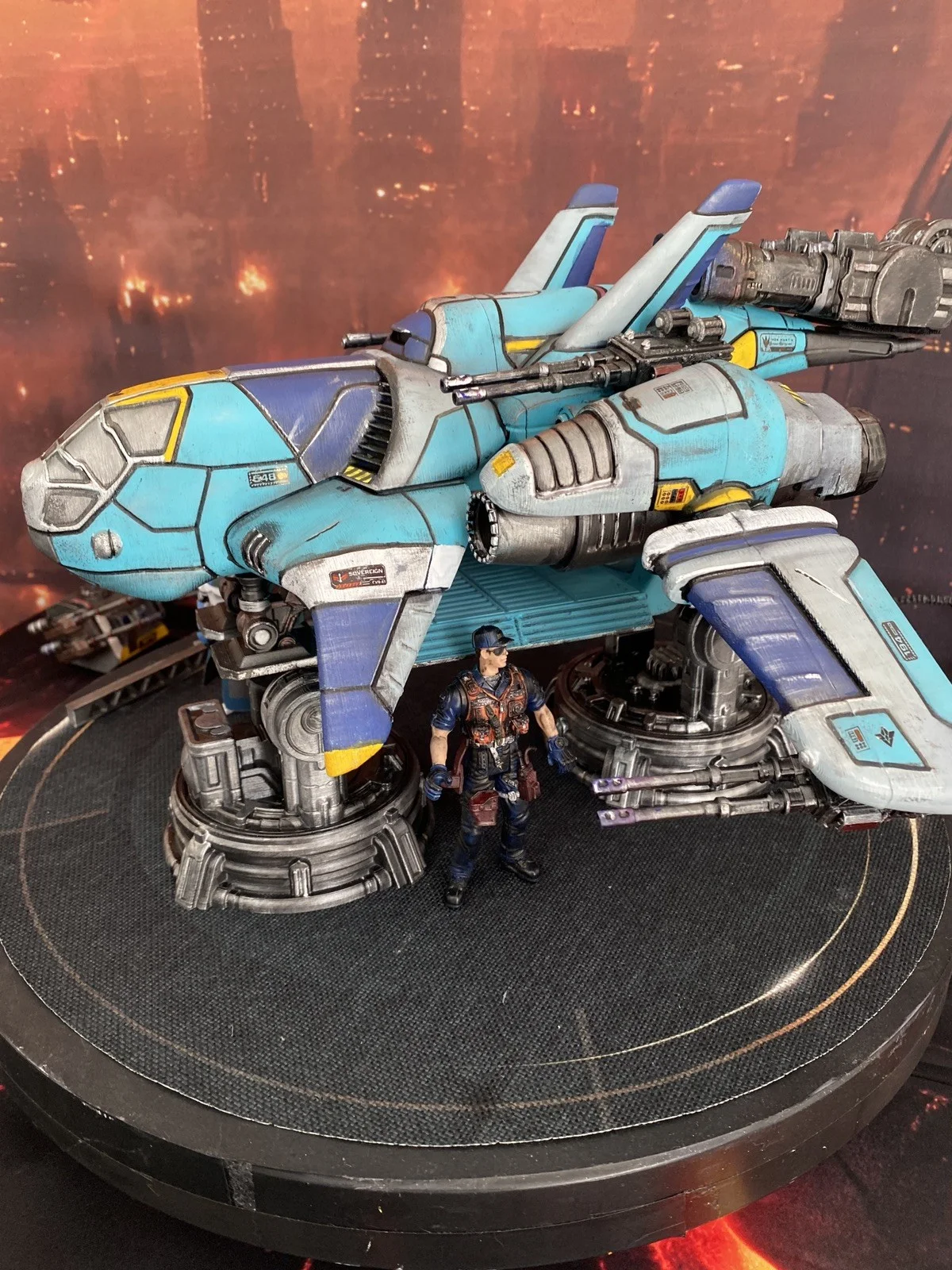 Tyrell Sector Interceptor K-410 | Custom Blade Runner Gunship vintage Diorama, image 4