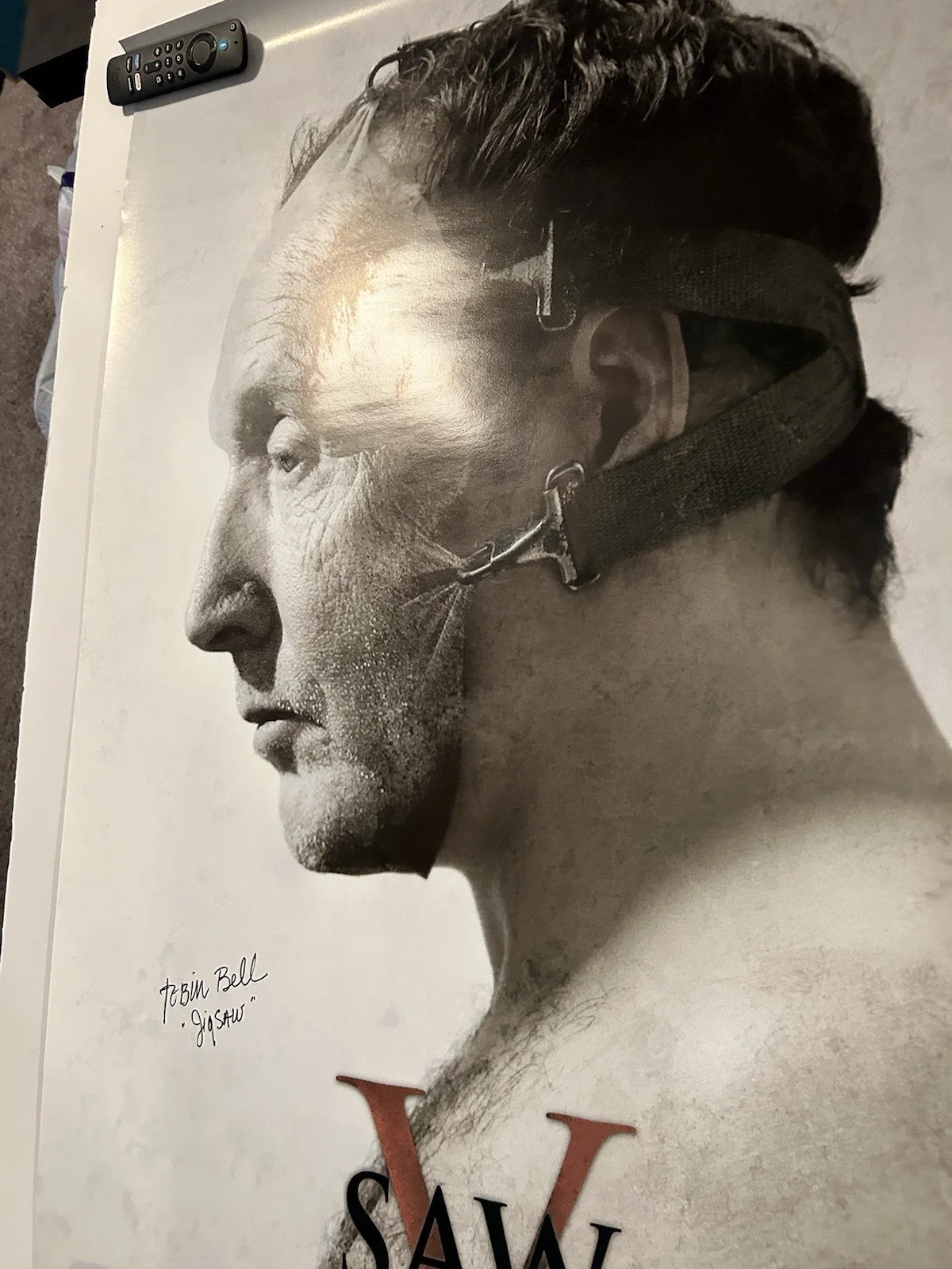 Tobin Bell — Jigsaw aka Tobin Bell Signed SAW 5 Movie Poster 27x40 JSA Certified COA, изображение 5