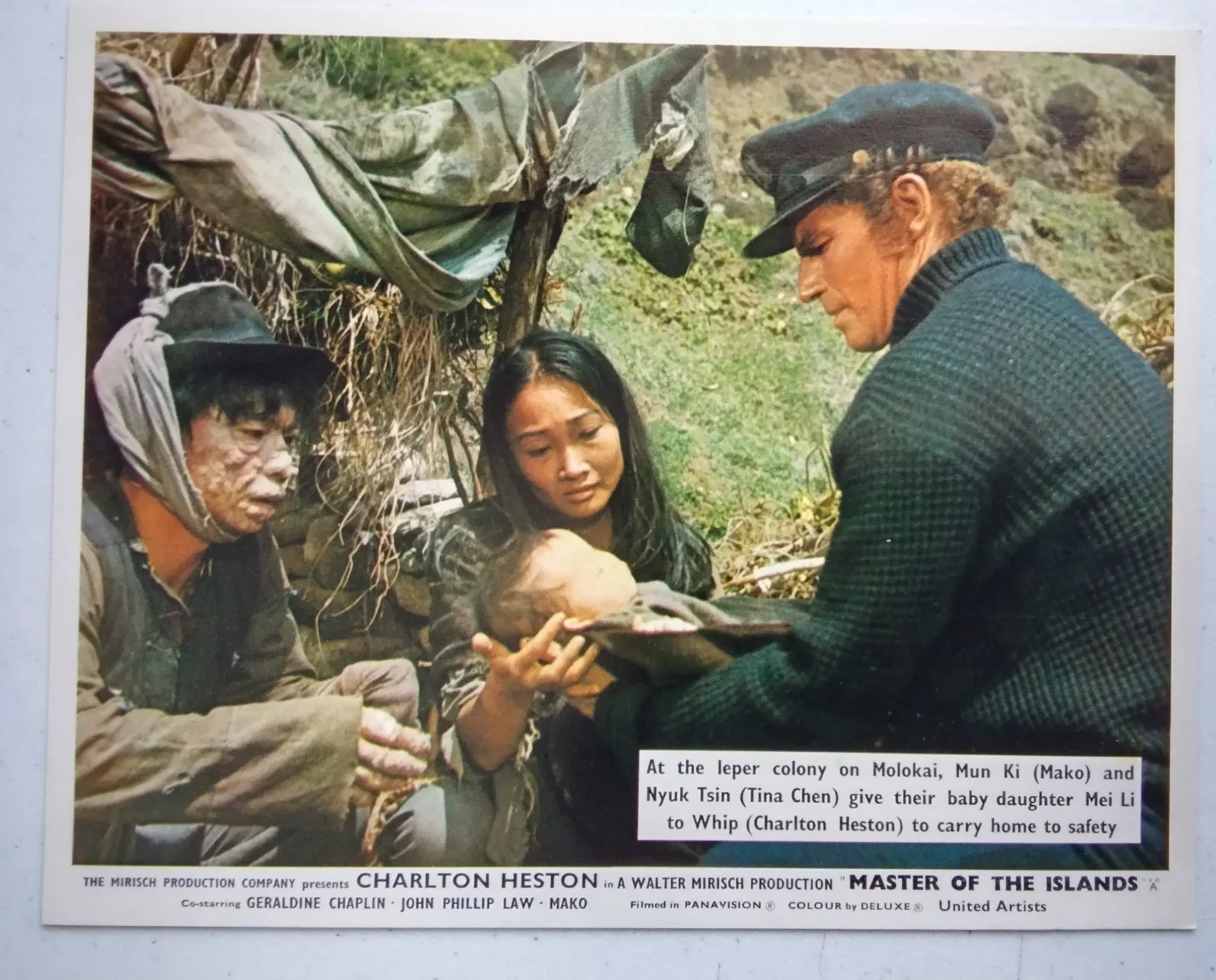 MASTER OF THE ISLANDS, SET OF 8 UK LOBBY CARDS, 1970. CHARLTON HESTON., изображение 3