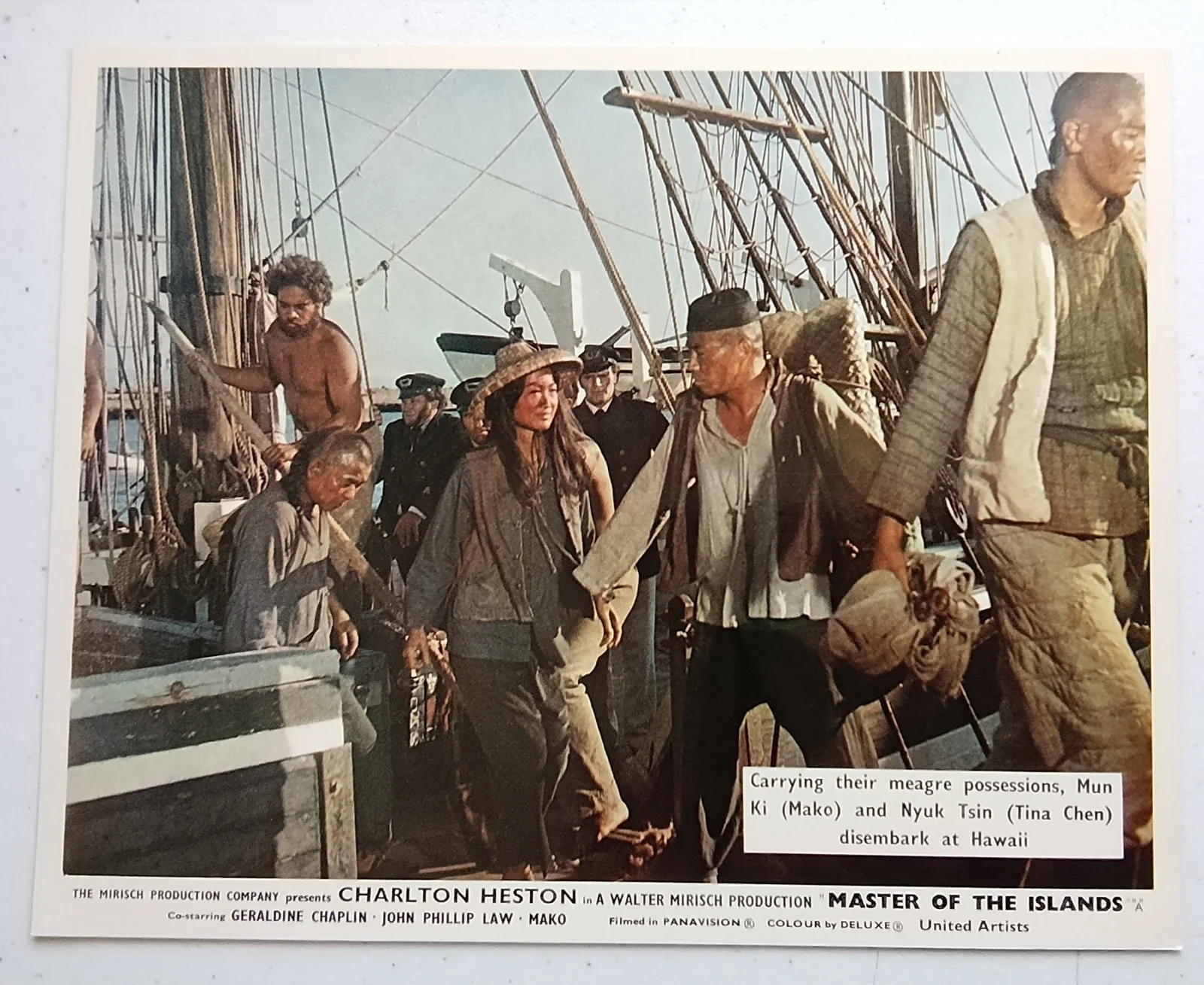 MASTER OF THE ISLANDS, SET OF 8 UK LOBBY CARDS, 1970. CHARLTON HESTON., изображение 4