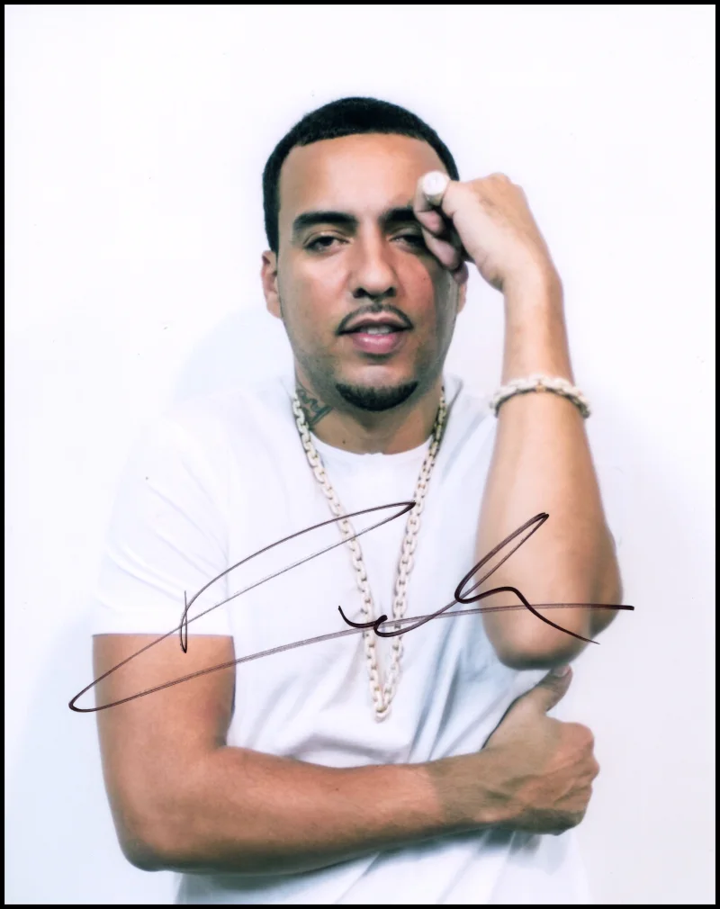 French Montana — French Montana Signed Autograph 8x10 Photo - Excuse My French Unforgettable