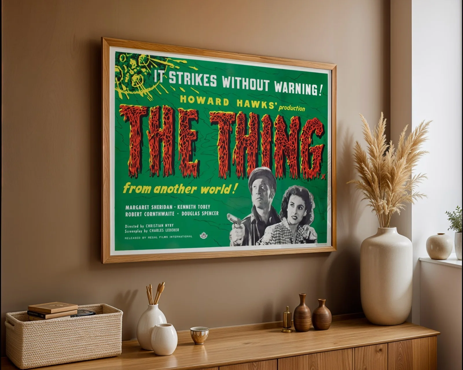 The Thing - 1951 Sci-Fi Horror Film Restored 30" x 40" UK Quad Poster, изображение 3