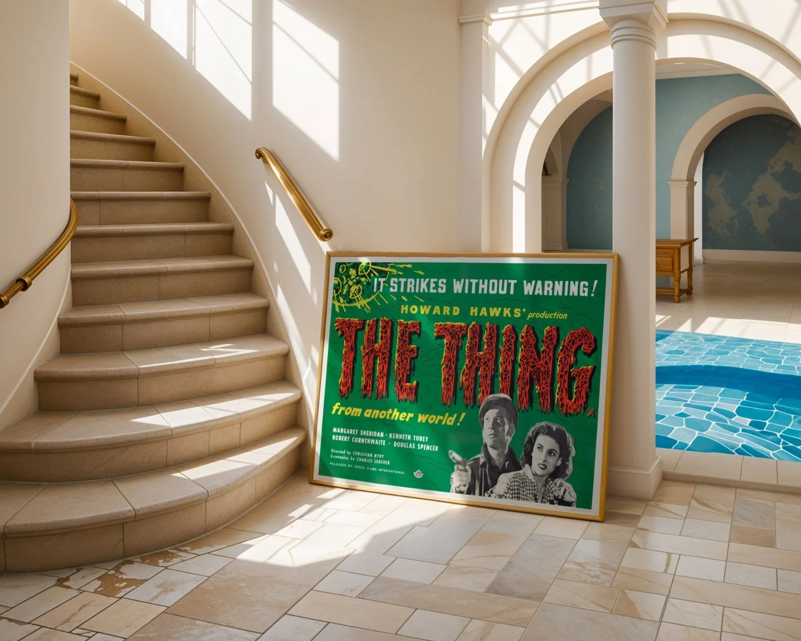 The Thing - 1951 Sci-Fi Horror Film Restored 30" x 40" UK Quad Poster, изображение 4