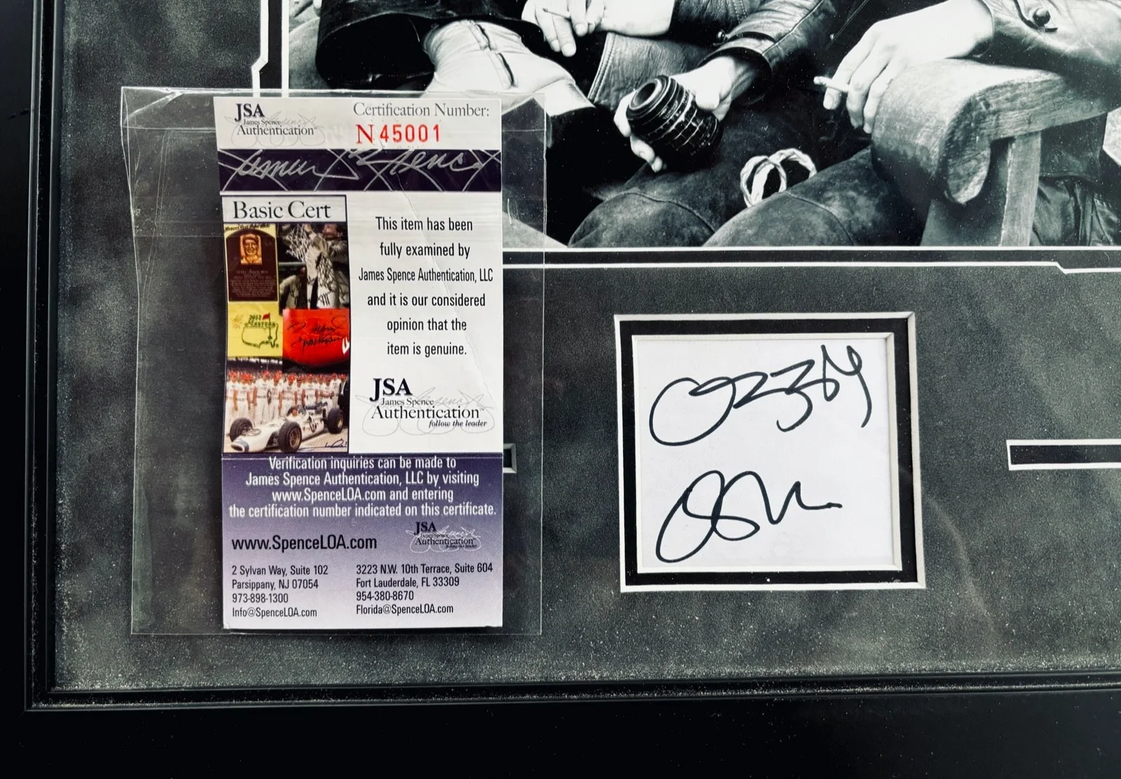 BLACK SABBATH - OZZY OSBOURNE Signed 16 x 16 Framed Photo Display~JSA Coa~Mint!, image 2