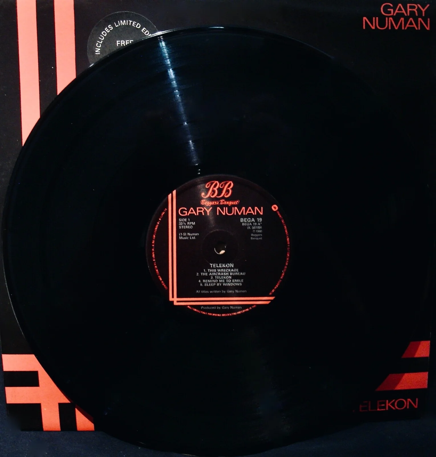 GARY NUMAN Signed TELEKON UK Import Album~Near Mint! BEGGARS BANQUET #BEGA 19, изображение 2