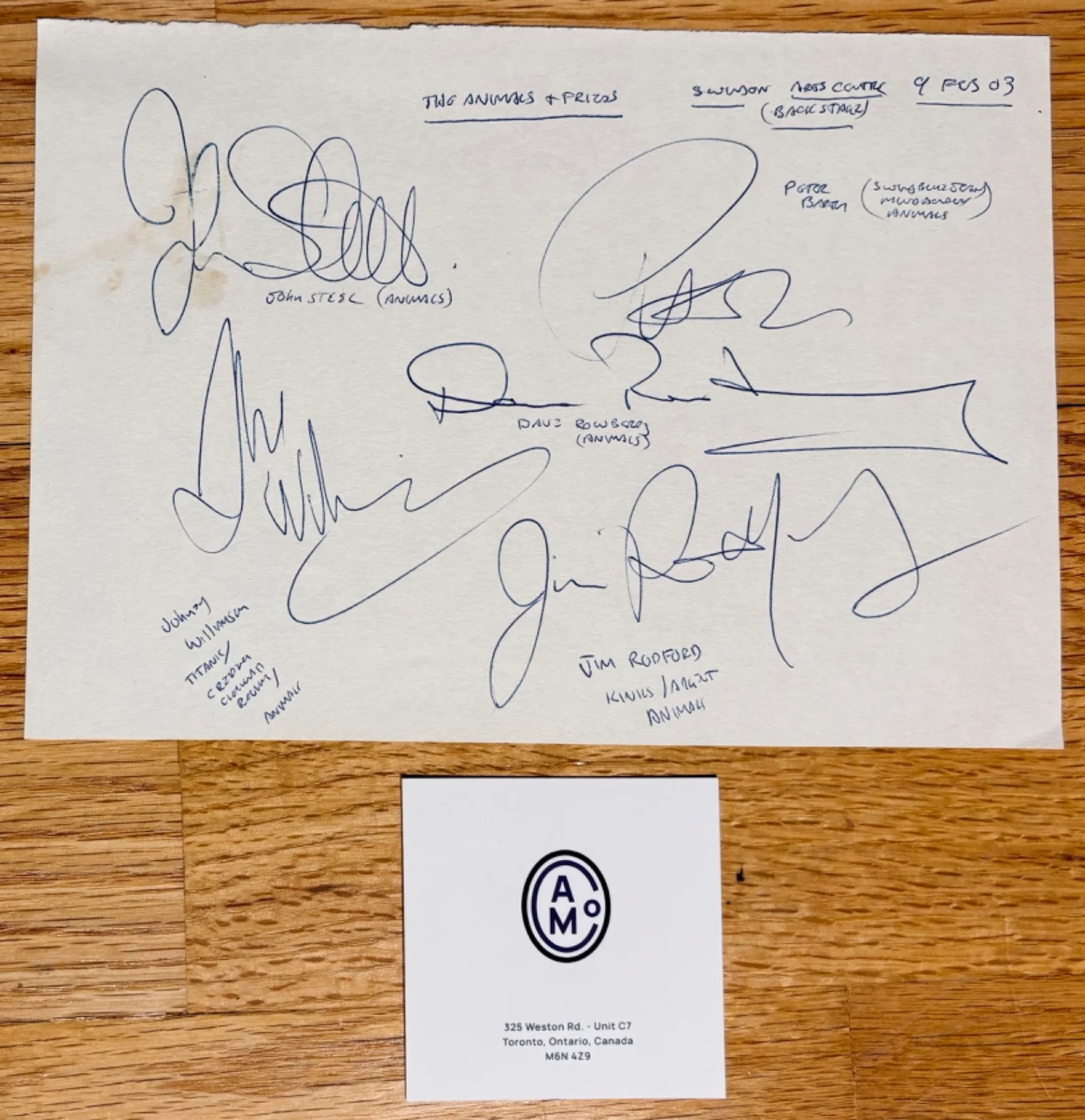 THE ANIMALS Signed Matted Signature & Photo Display w/COA~Eric Burdon, image 3