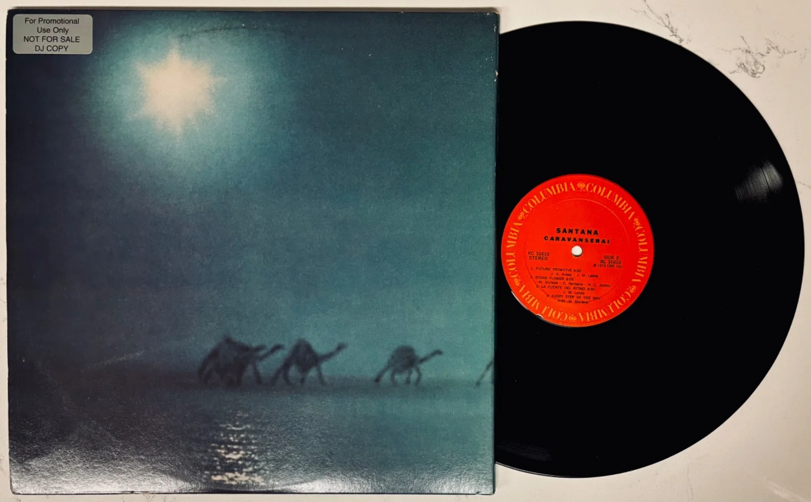 SANTANA~Carlos Santana Signed CARAVANSERAI Promo/DJ Album~Near Mint~Latin Rock, изображение 3