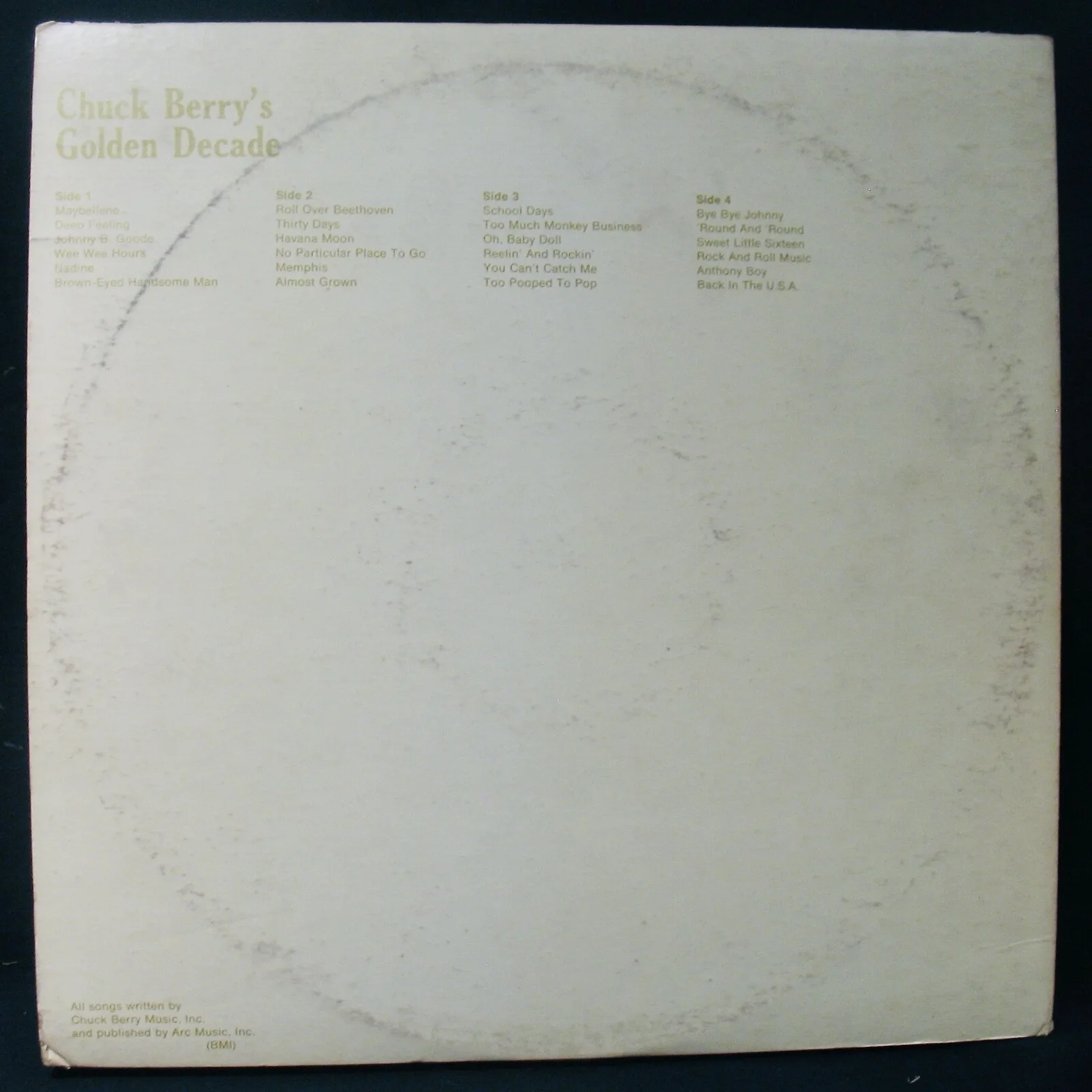 CHUCK BERRY~Signed GOLDEN DECADE Double Album~CHESS #LPS-1514~Near Mint Vinyl, изображение 4