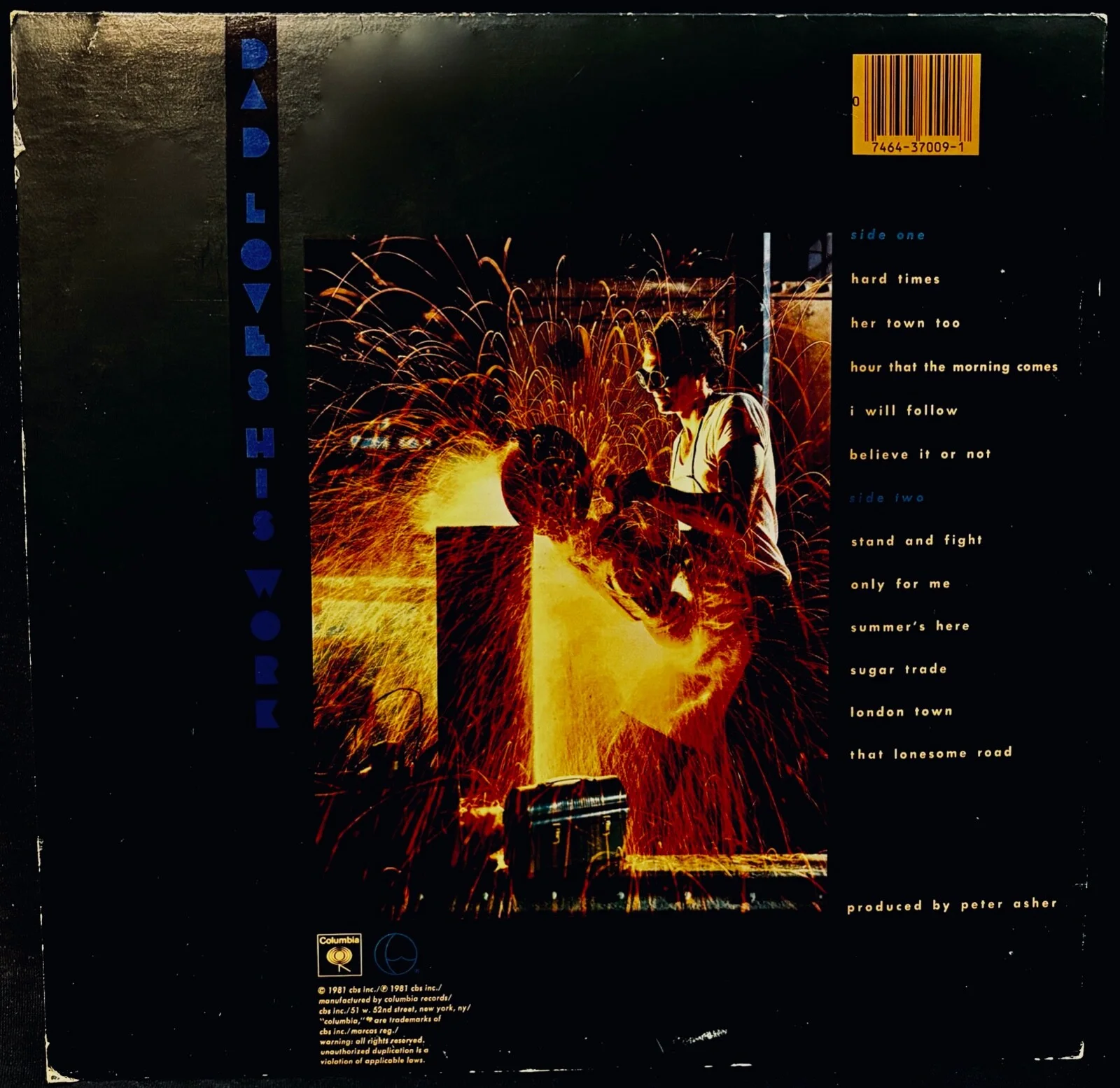 JAMES TAYLOR Signed DAD LOVES HIS WORK Promo/DJ Album~COLUMBIA #TC 37009, изображение 3
