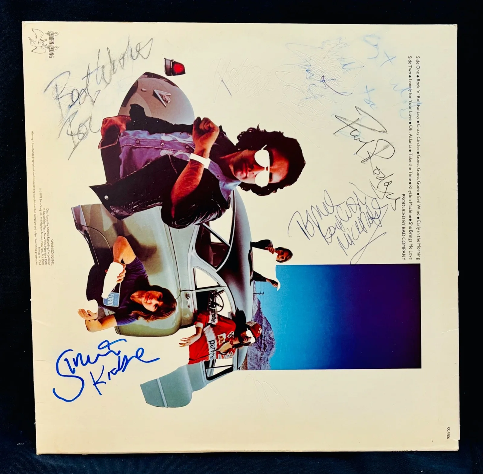 BAD COMPANY Signed DESOLATION ANGELS Album Flat By All 4 Original Members w/COA, image 2