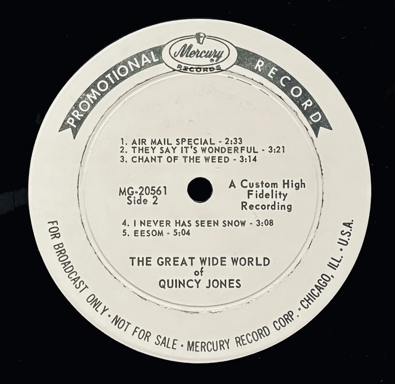 QUINCY JONES Signed THE GREAT WIDE WORLD Promotional White Label Album~Thriller, изображение 3