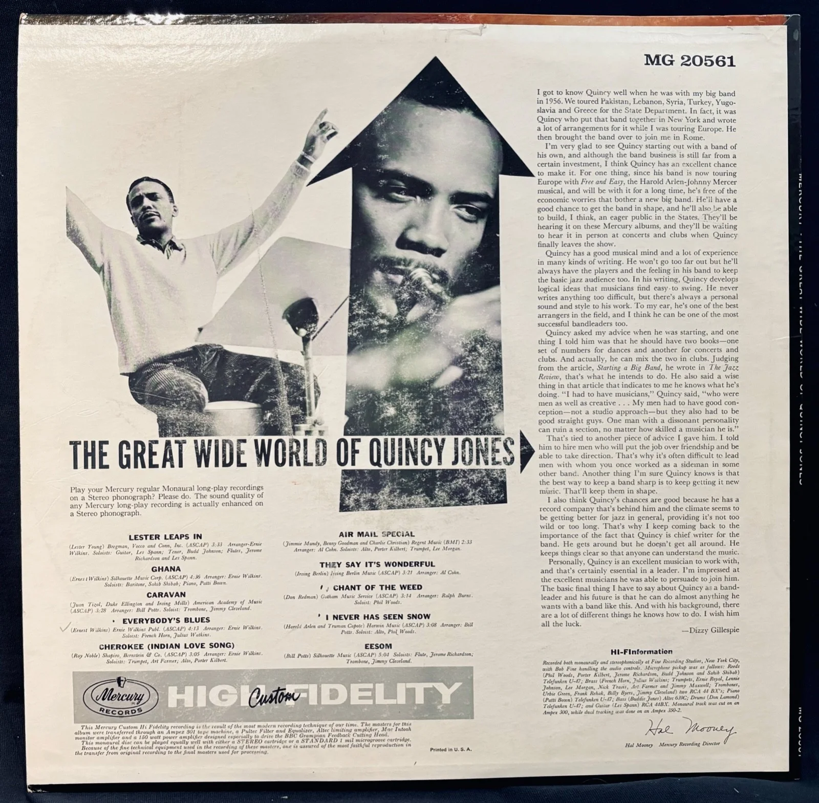 QUINCY JONES Signed THE GREAT WIDE WORLD Promotional White Label Album~Thriller, изображение 4