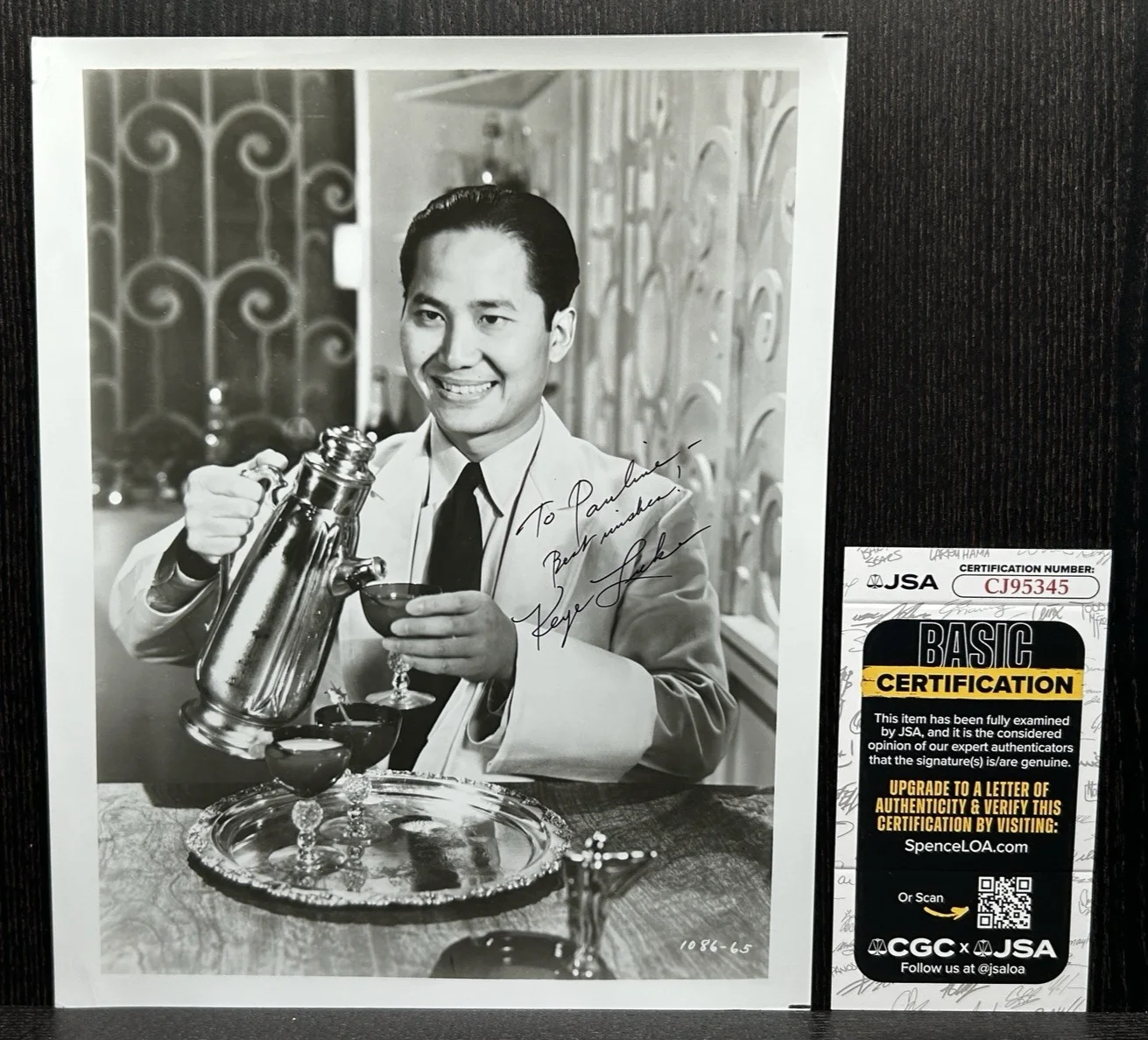 Keye Luke — KEYE LUKE HAND SIGNED PHOTO Actor Original Autograph JSA COA Dr Kildare Kung Fu, image 2
