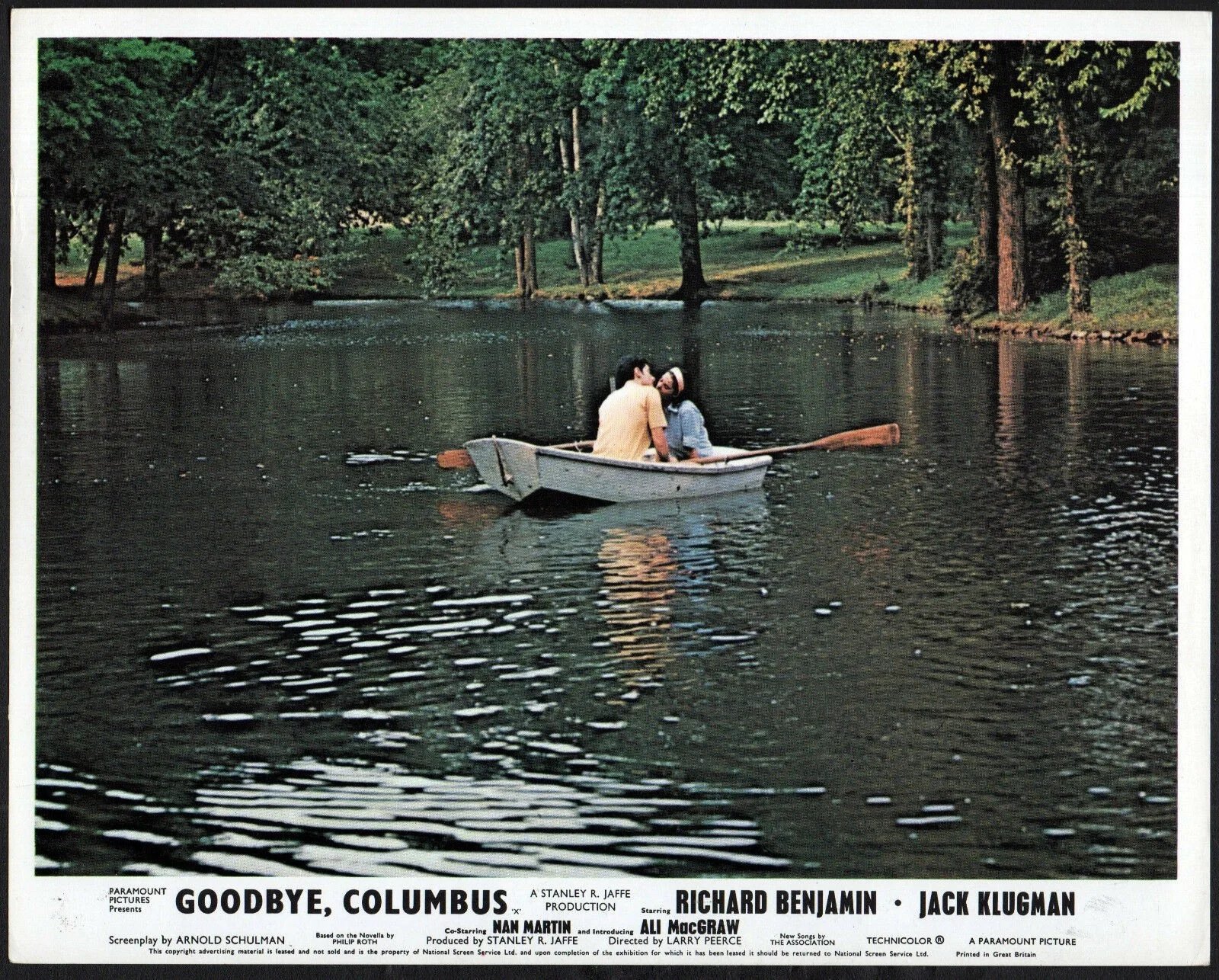 GOODBYE COLUMBUS 1969 Richard Benjamin, Ali MacGraw 2 UK 10x8 LOBBY CARDS, image 2