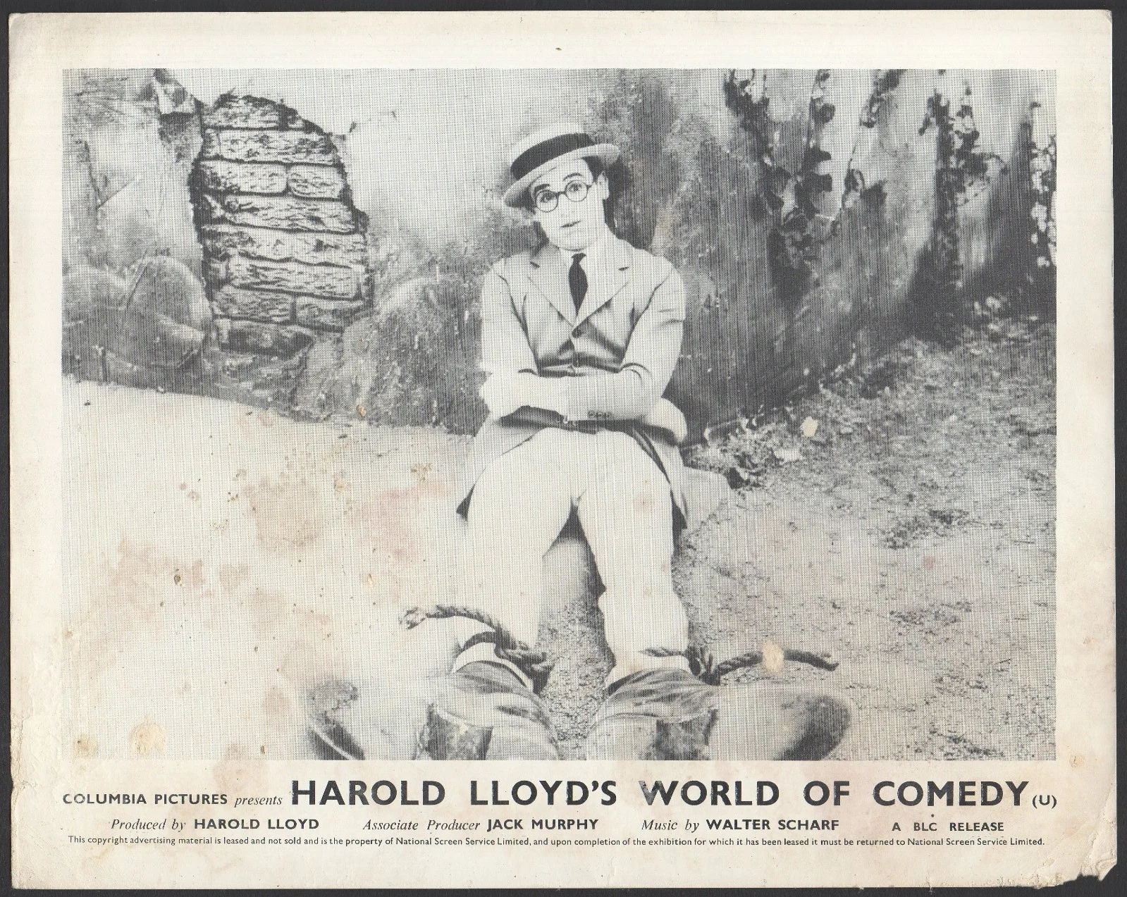 HAROLD LLOYD’S WORLD OF COMEDY 1962 Harold Lloyd 2 UK 10x8 LOBBY CARDS, изображение 2