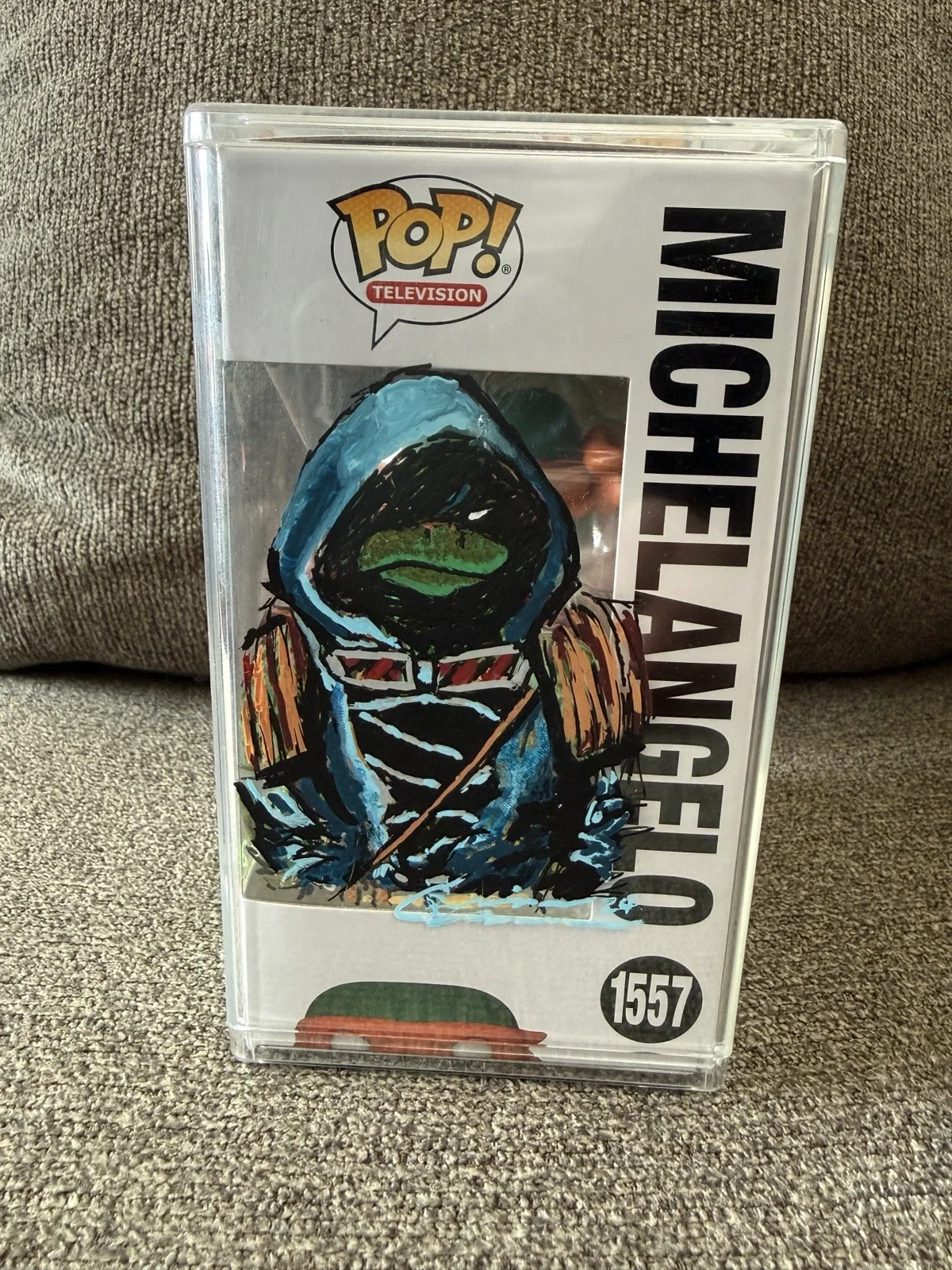 Funko Pop Television Teenage Mutant Ninja Turtles Michelangelo #1557 Signed, image 2