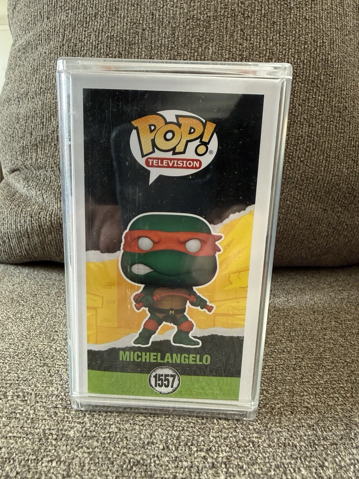 Funko Pop Television Teenage Mutant Ninja Turtles Michelangelo #1557 Signed, image 4