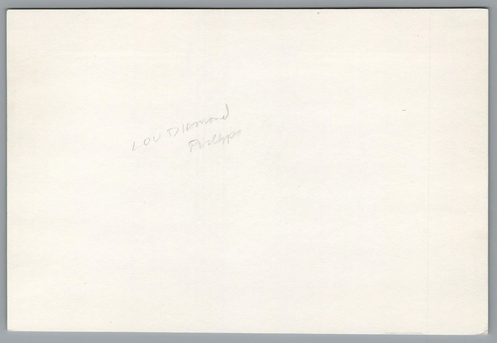 Lou Diamond Phillips — Lou Diamond Phillips Signed 4x6 Index Card La Bamba Autographed, image 2