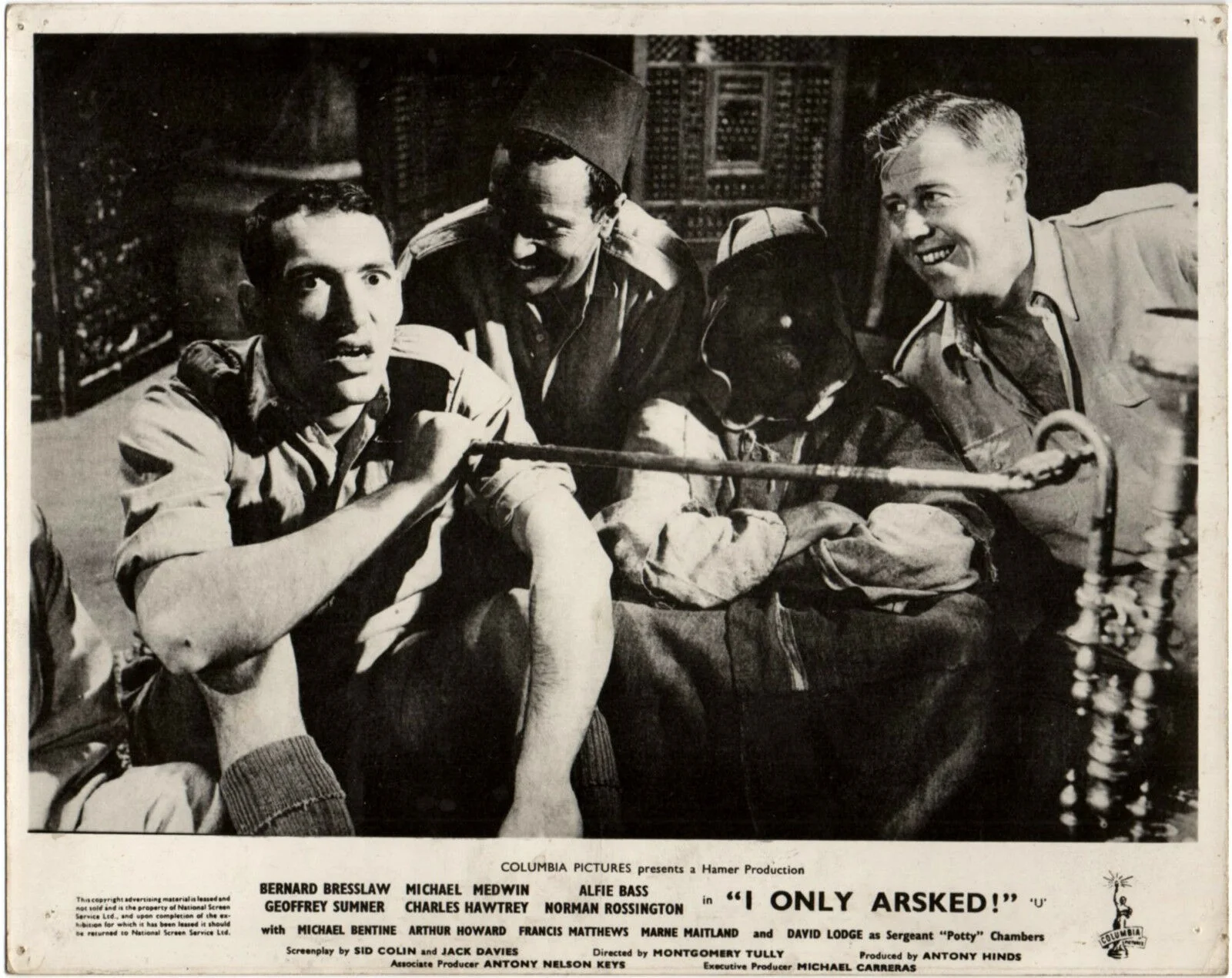 I ONLY ARSKED! 1958 Michael Medwin Bernrad Bresslaw 2 10x8 LOBBY CARDS, image 2