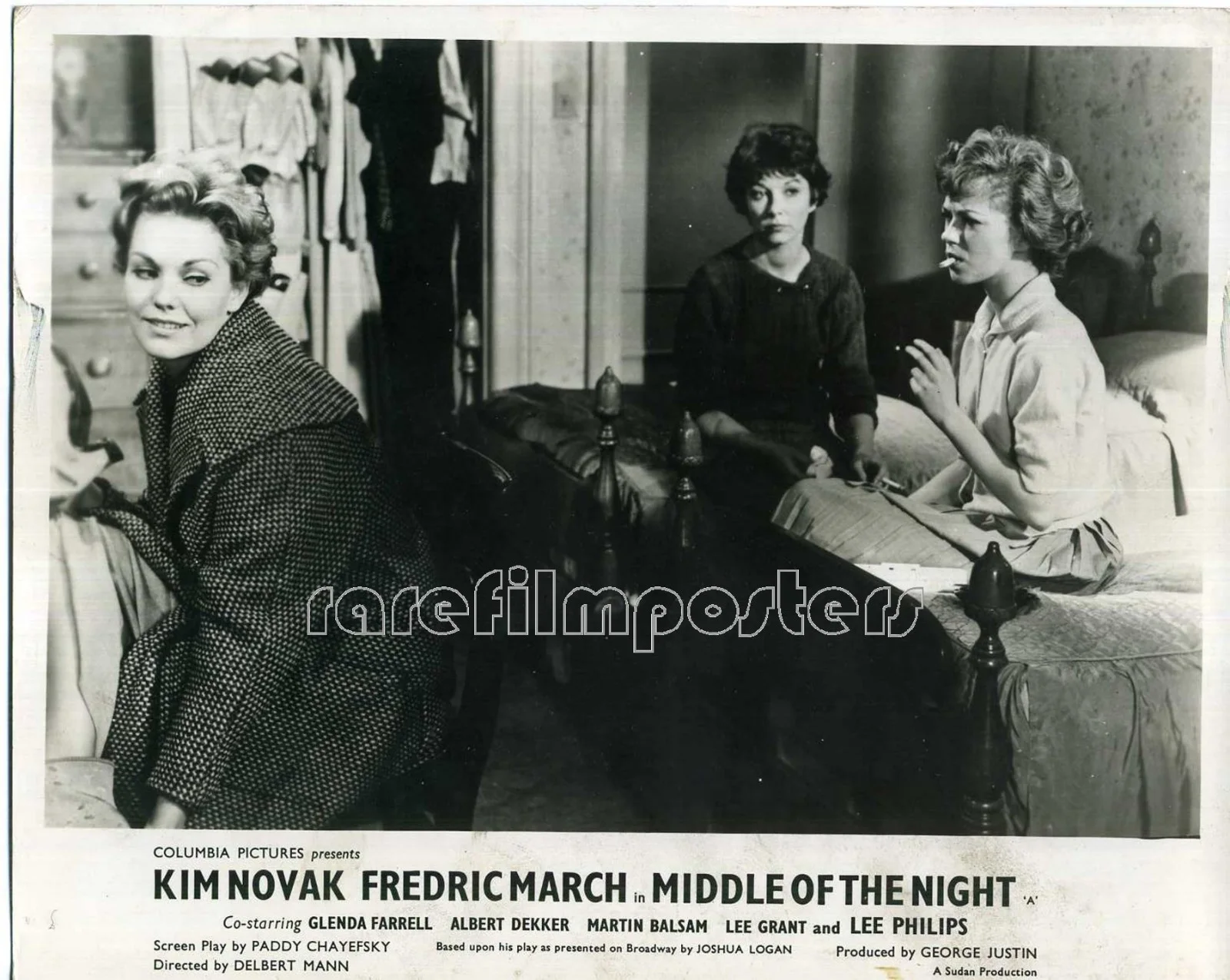 MIDDLE OF THE NIGHT 1959 Fredric March, Kim Novak 4 10x8 LOBBY CARDS, изображение 2