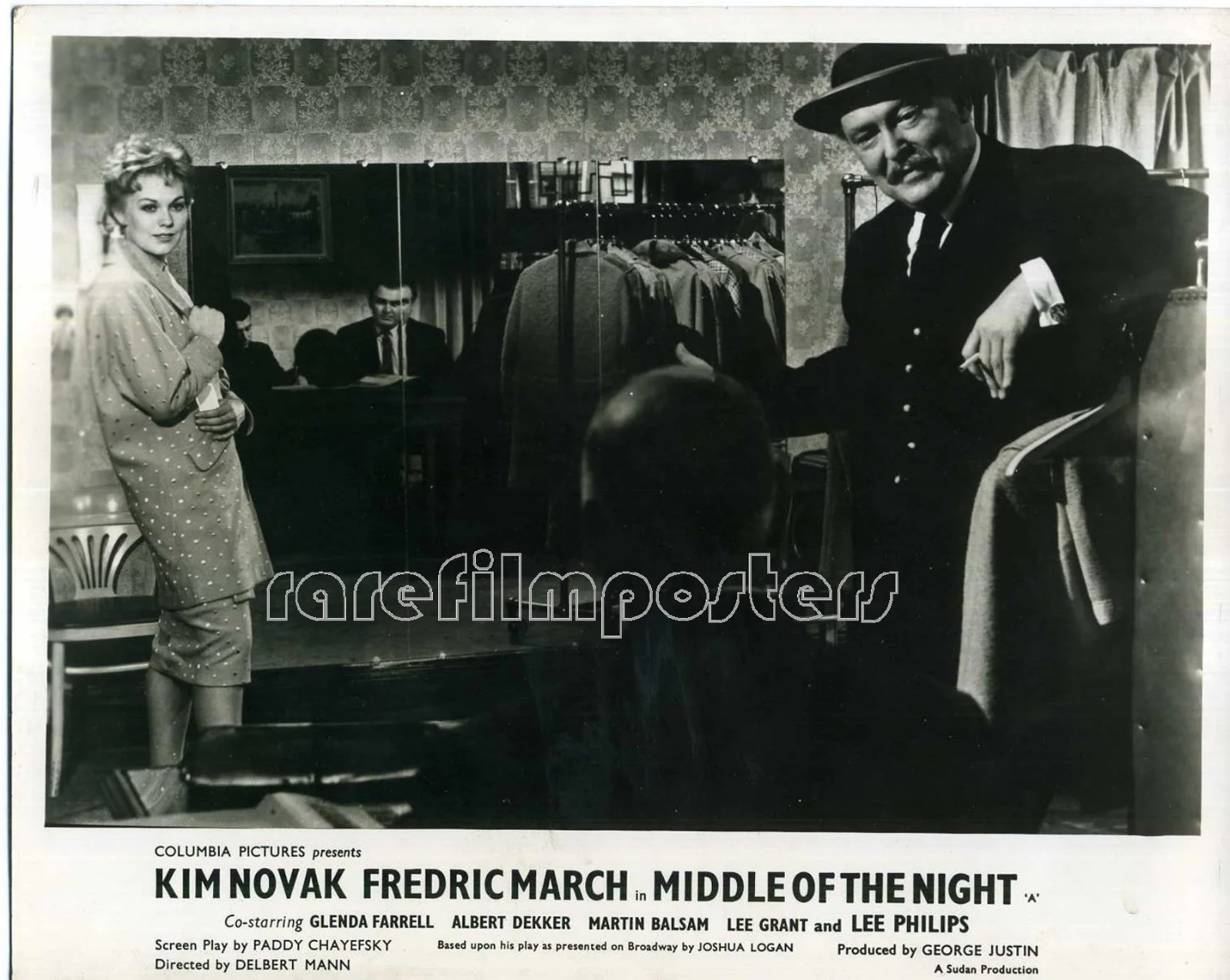 MIDDLE OF THE NIGHT 1959 Fredric March, Kim Novak 4 10x8 LOBBY CARDS, изображение 3