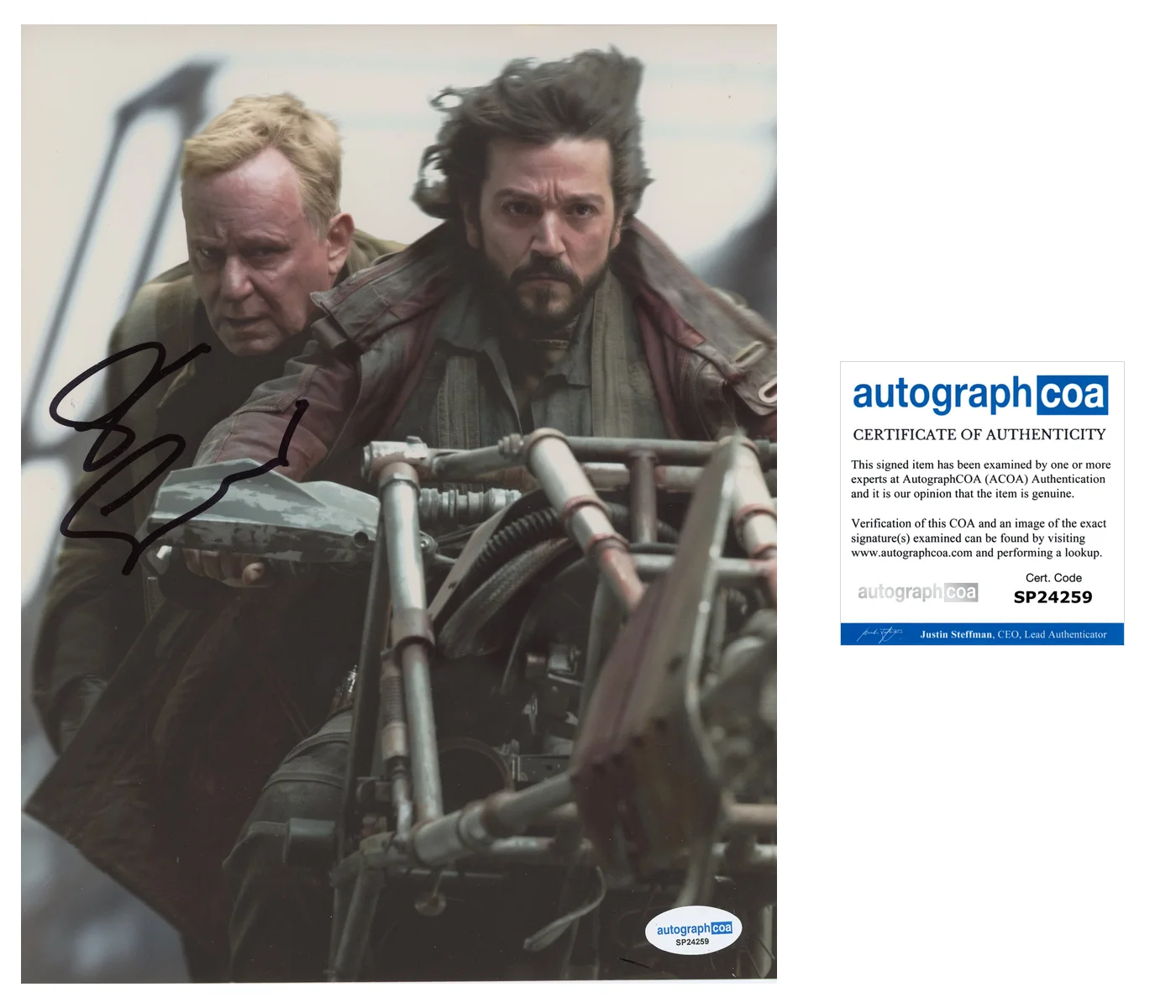 Stellan Skarsgard — Stellan Skarsgard Signed STAR WARS ANDOR 8x10 Photo w/ Diego Luna ACOA E