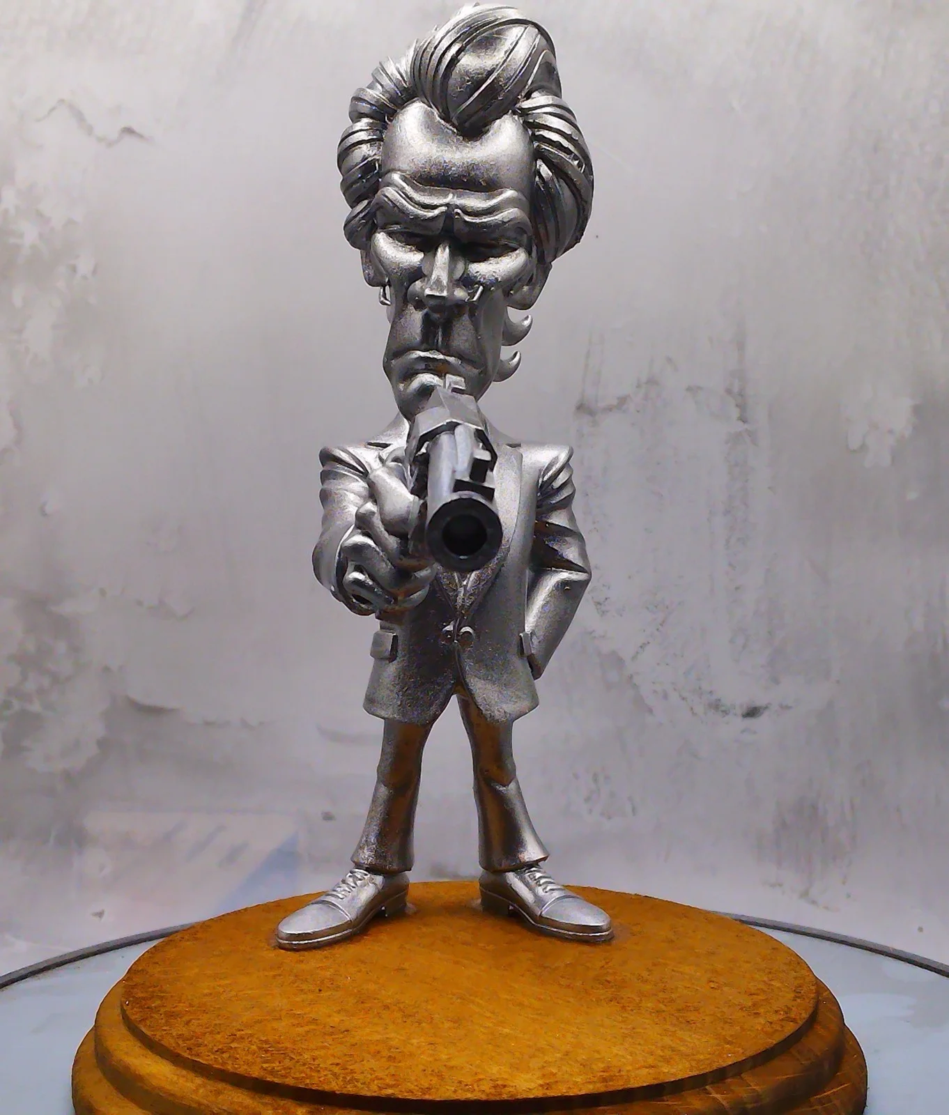 Clint Eastwood 'Dirty Harry' Statue - Metallic Silver Finish from Cave Craft, image 5
