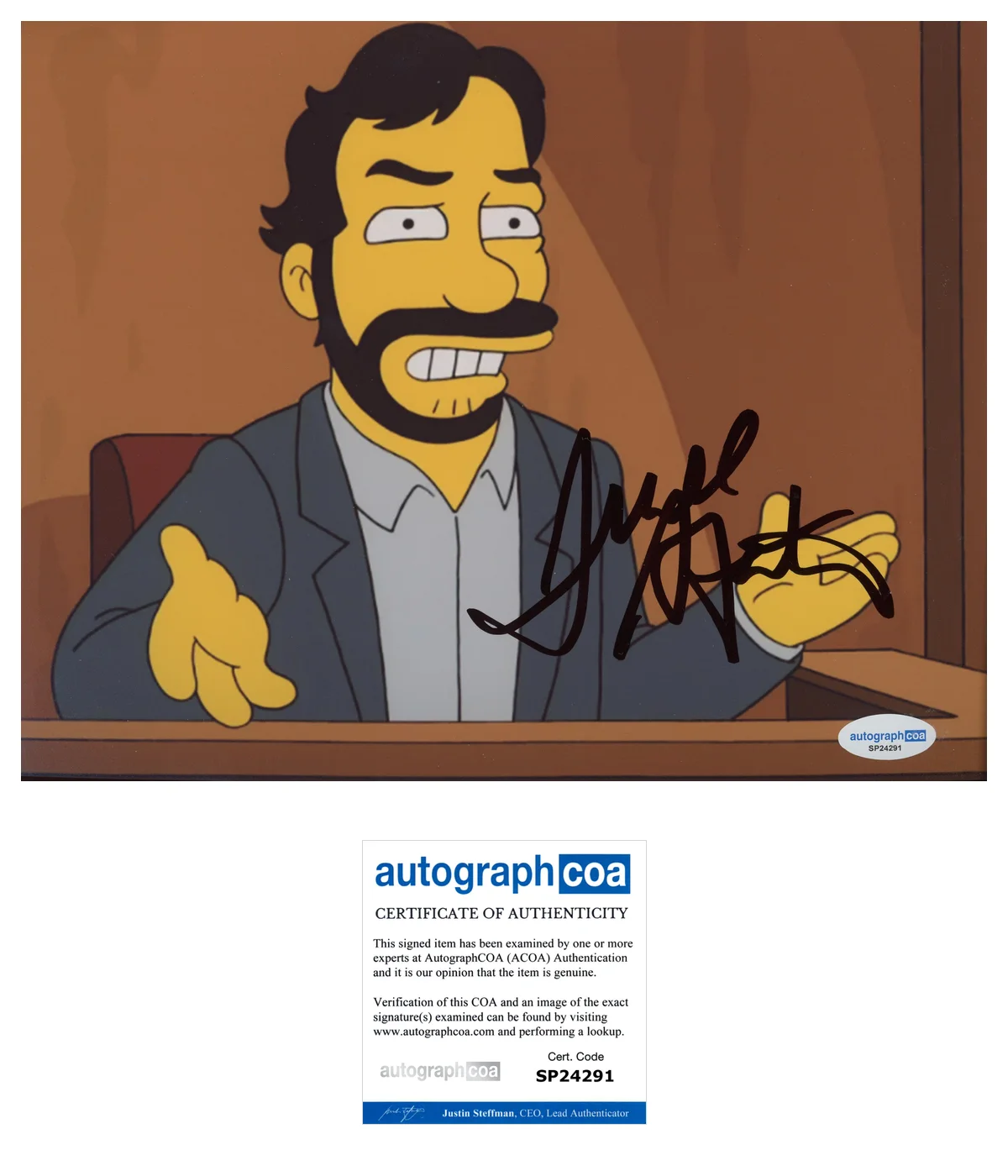 Judd Apatow — Judd Apatow Director Signed Autographed THE SIMPSONS 8x10 Photo PROOF ACOA
